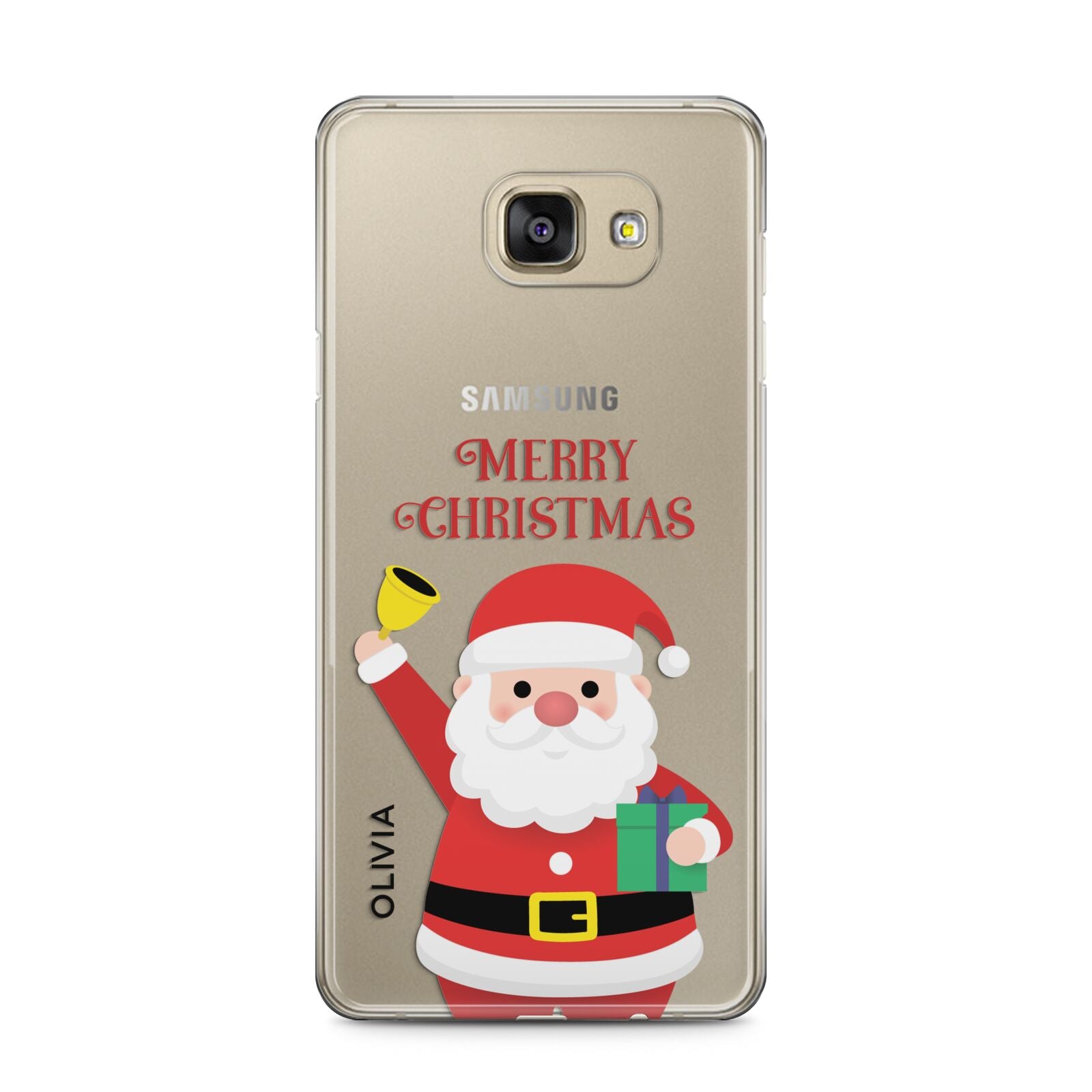 Personalised Santa Samsung Galaxy A5 2016 Case on gold phone