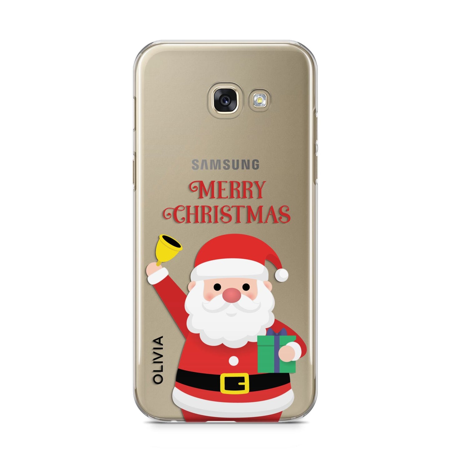 Personalised Santa Samsung Galaxy A5 2017 Case on gold phone