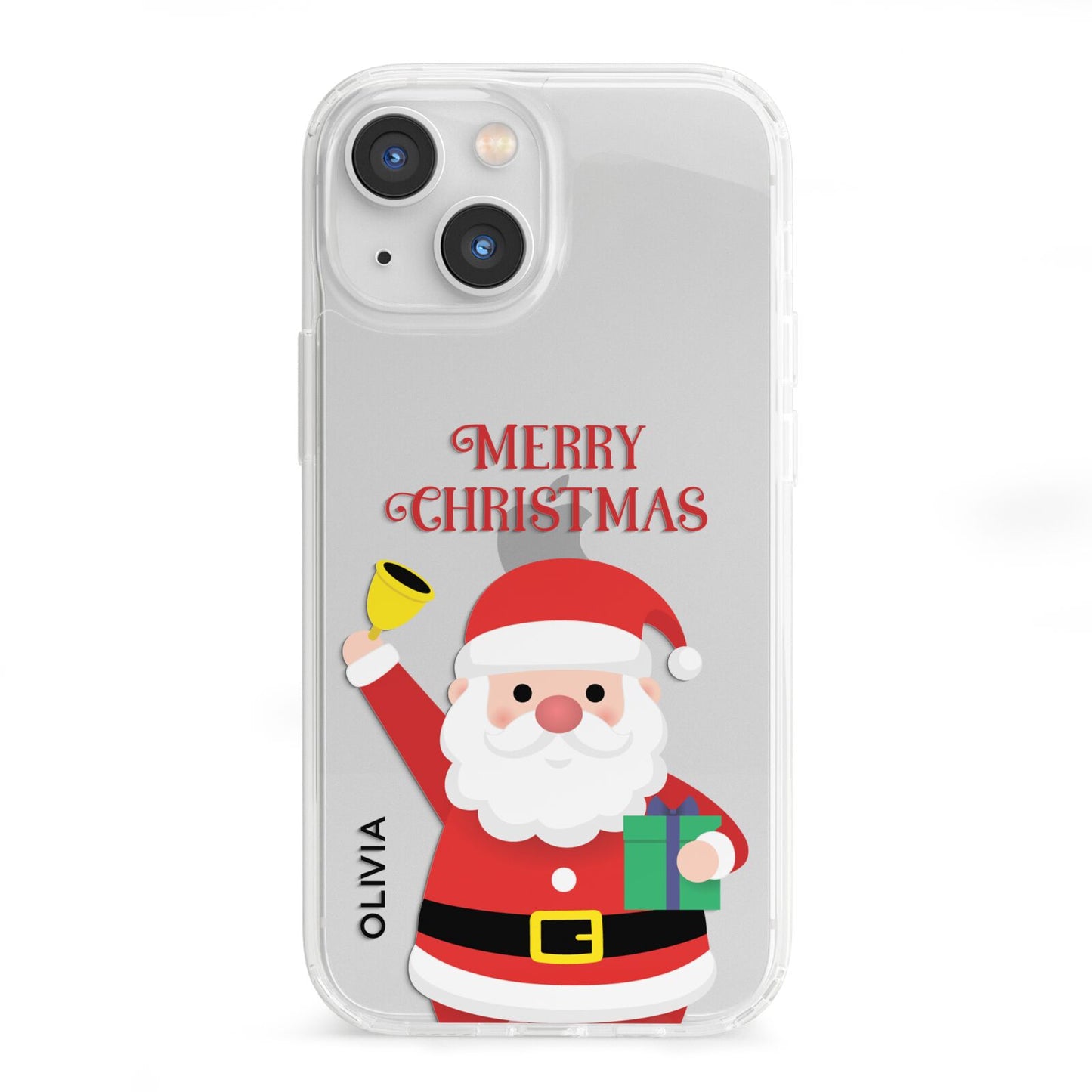 Personalised Santa iPhone 13 Mini Clear Bumper Case