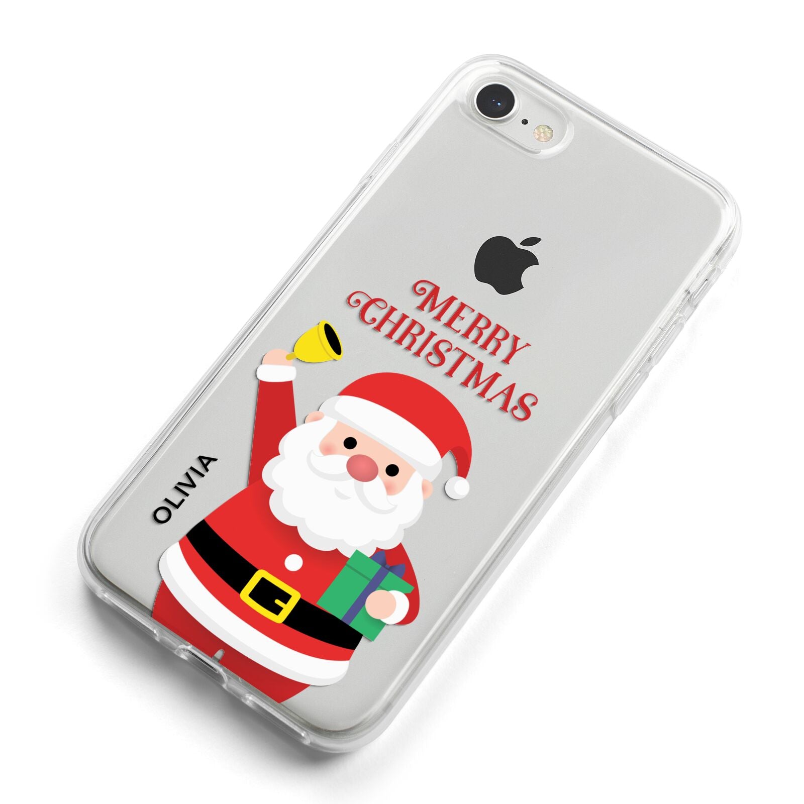 Personalised Santa iPhone 8 Bumper Case on Silver iPhone Alternative Image