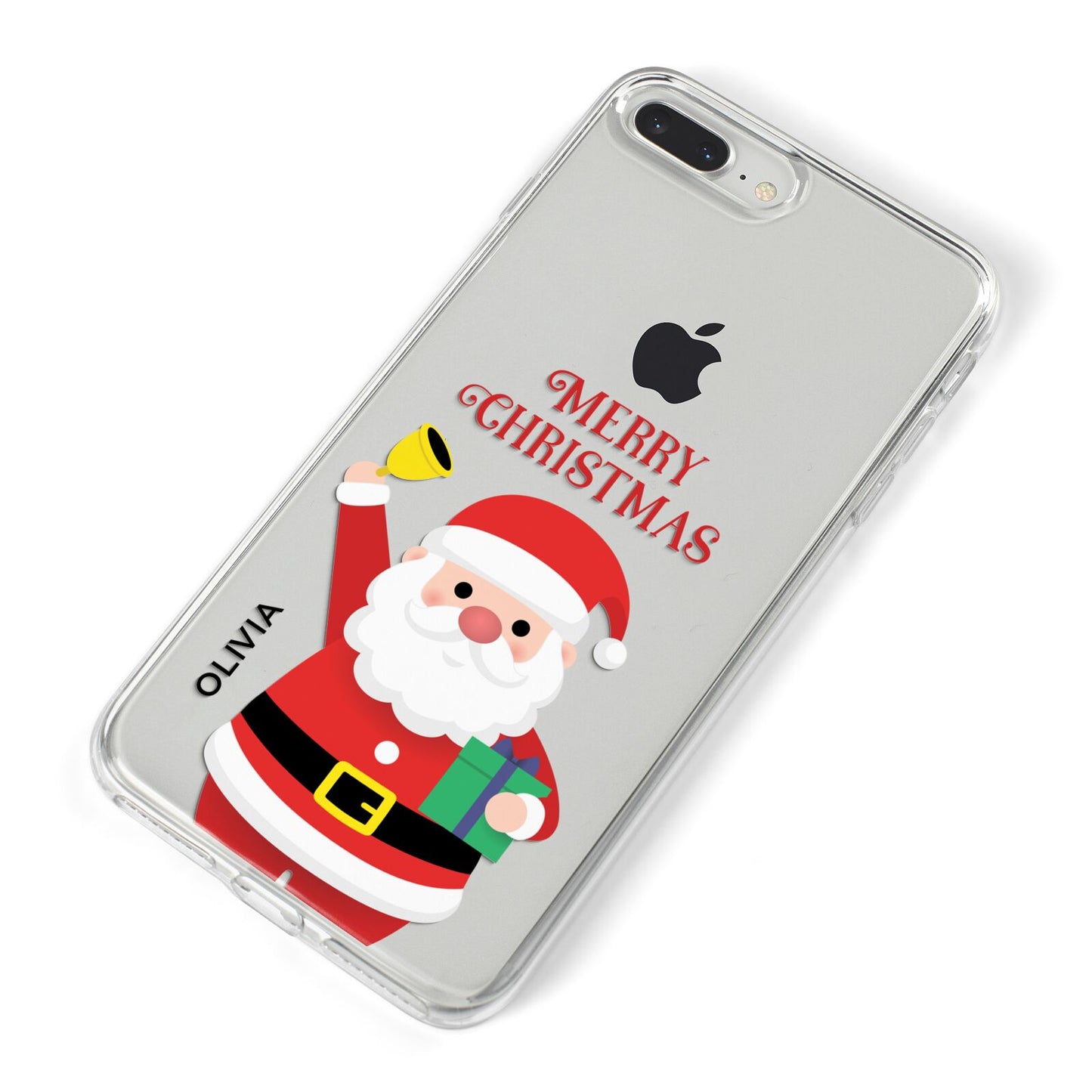 Personalised Santa iPhone 8 Plus Bumper Case on Silver iPhone Alternative Image