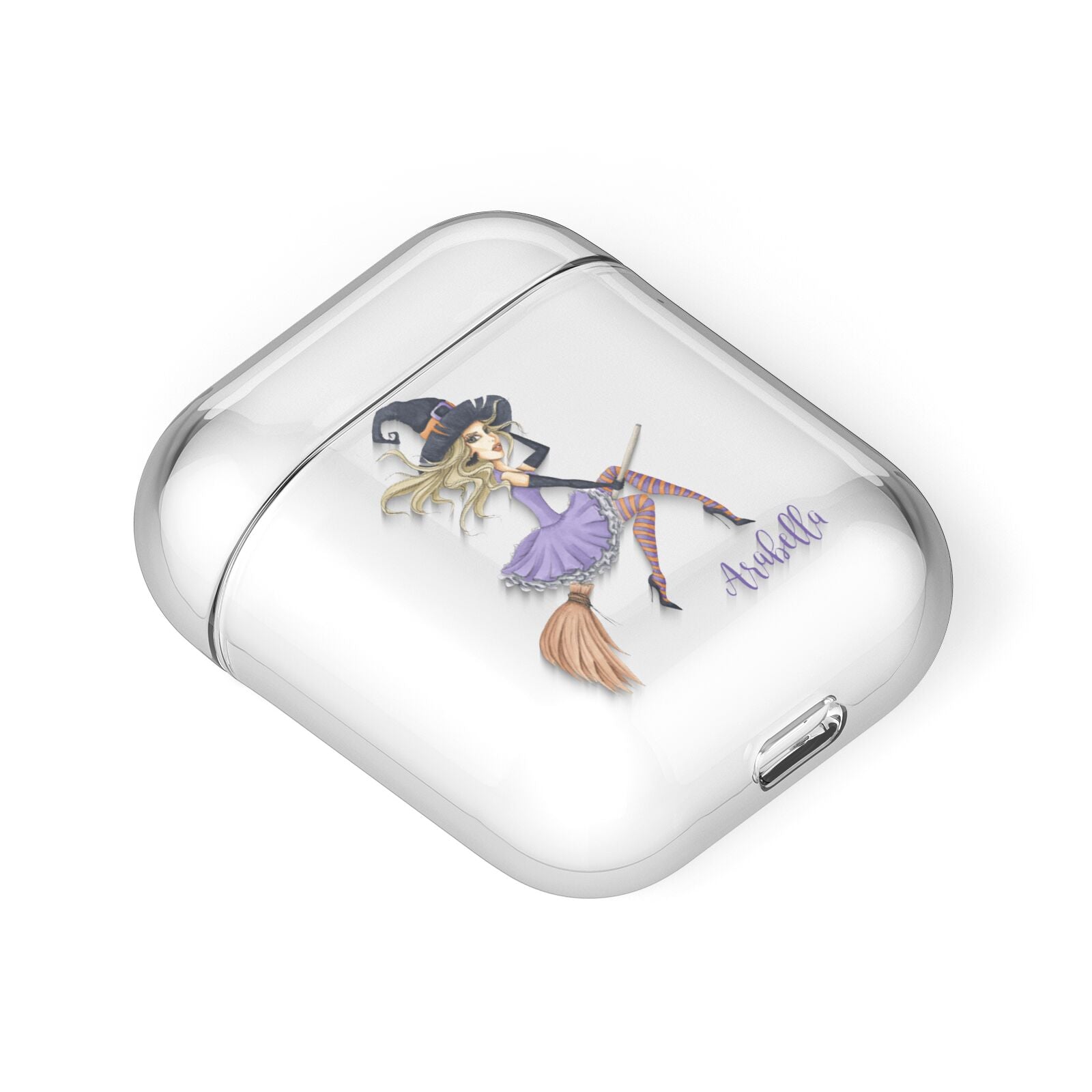 Personalised Sassy Witch AirPods Case Laid Flat