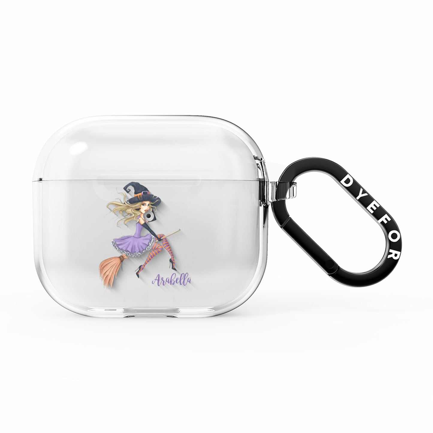 Personalised Sassy Witch AirPods Clear Case 3rd Gen