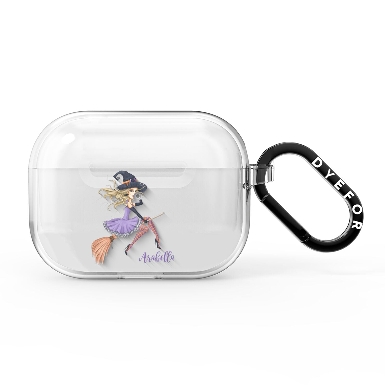 Personalised Sassy Witch AirPods Pro Clear Case