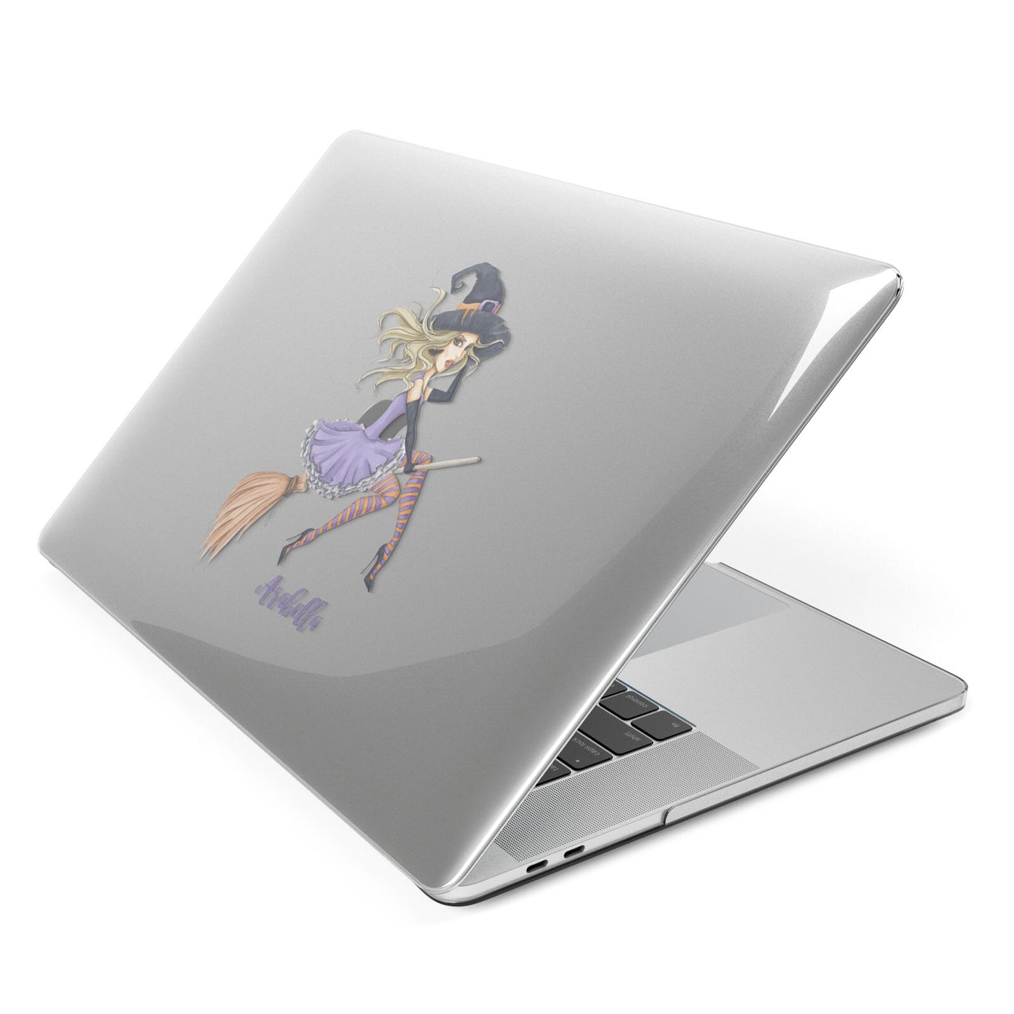 Personalised Sassy Witch Apple MacBook Case Side View