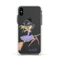 Personalised Sassy Witch Apple iPhone Xs Impact Case White Edge on Black Phone