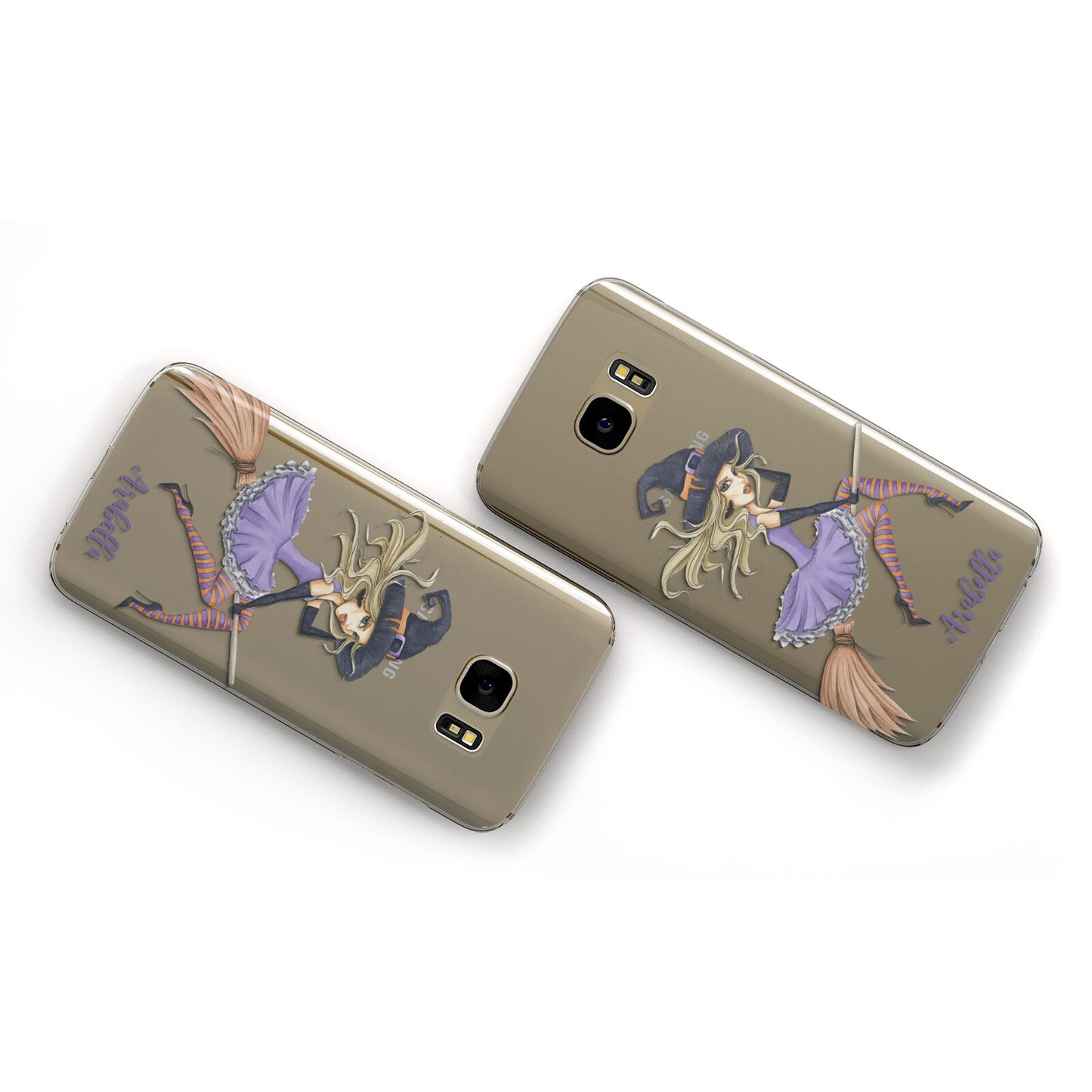 Personalised Sassy Witch Samsung Galaxy Case Flat Overview