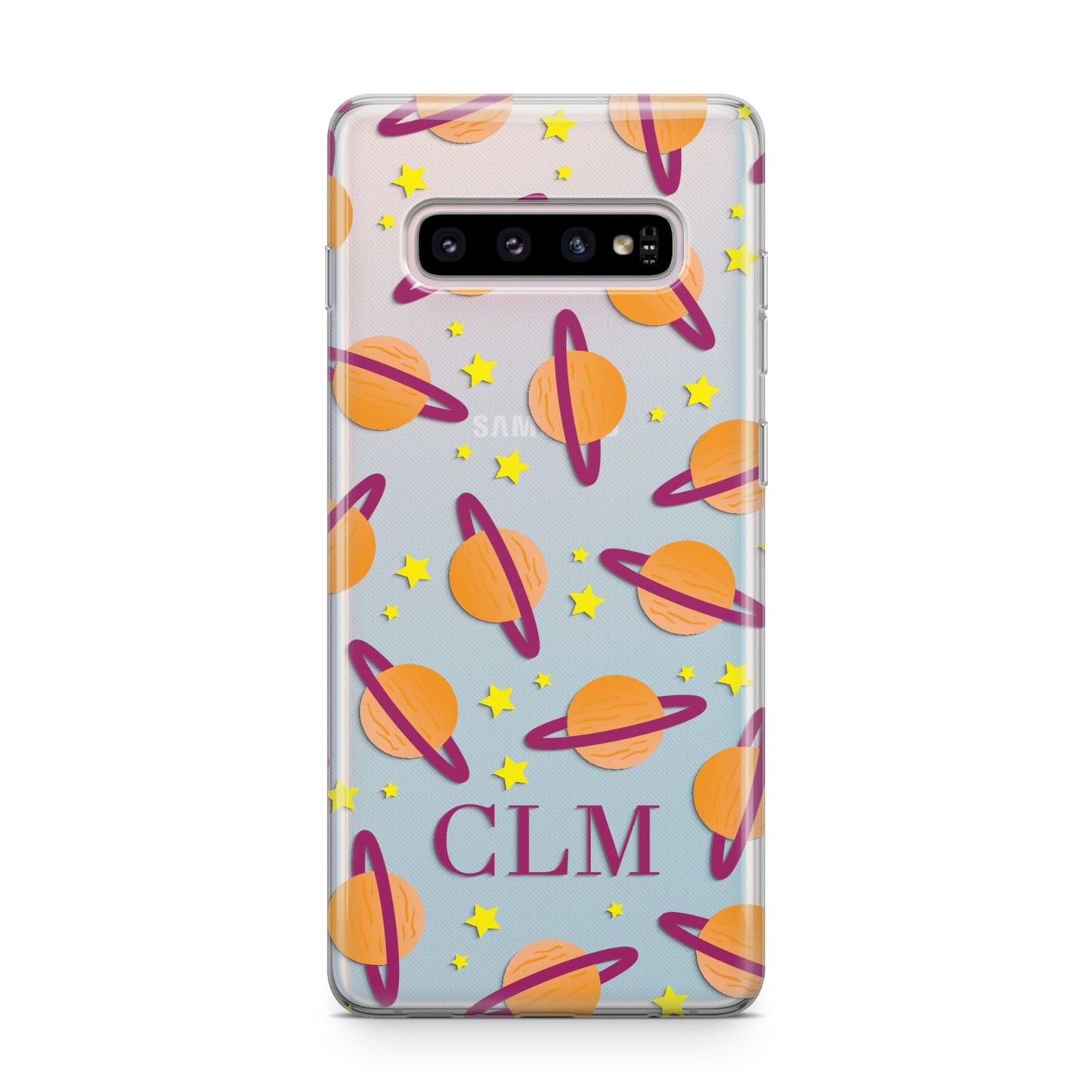 Personalised Saturn Initials Samsung Galaxy S10 Plus Case