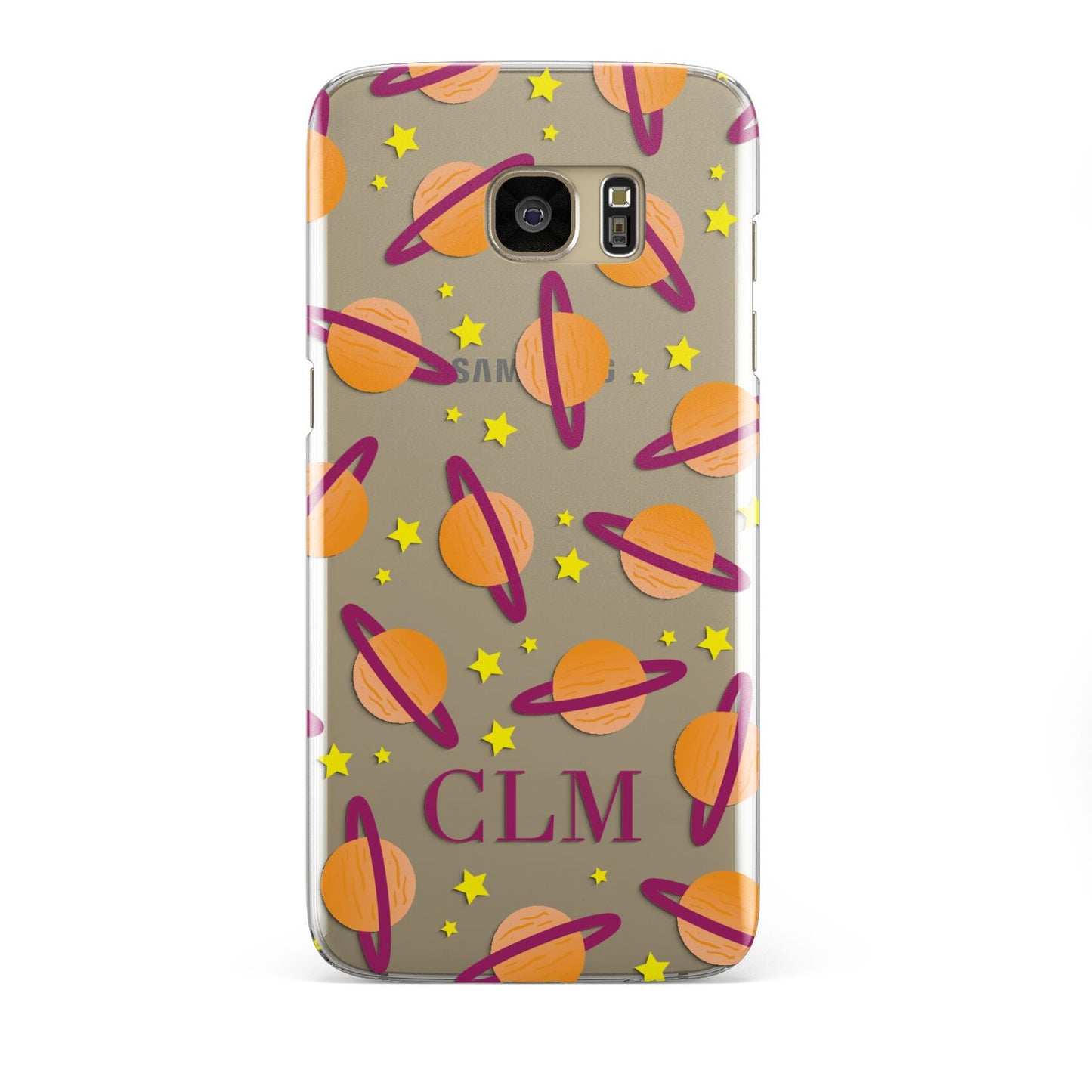 Personalised Saturn Initials Samsung Galaxy S7 Edge Case