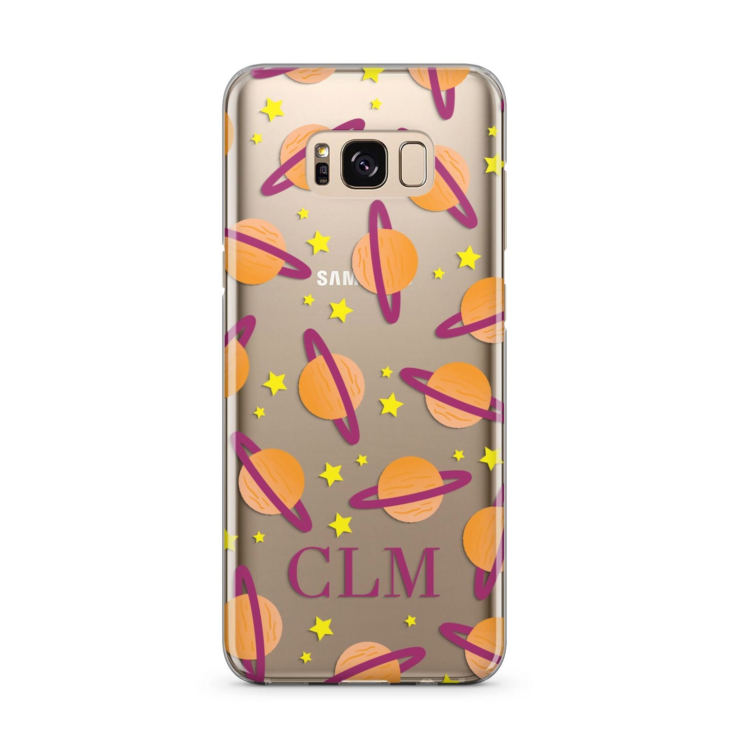 Personalised Saturn Initials Samsung Galaxy S8 Plus Case