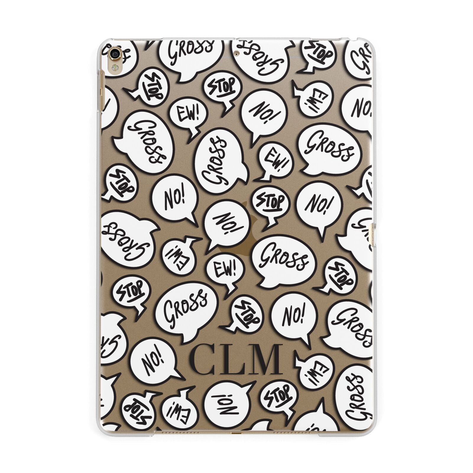 Personalised Sayings Initials Apple iPad Gold Case