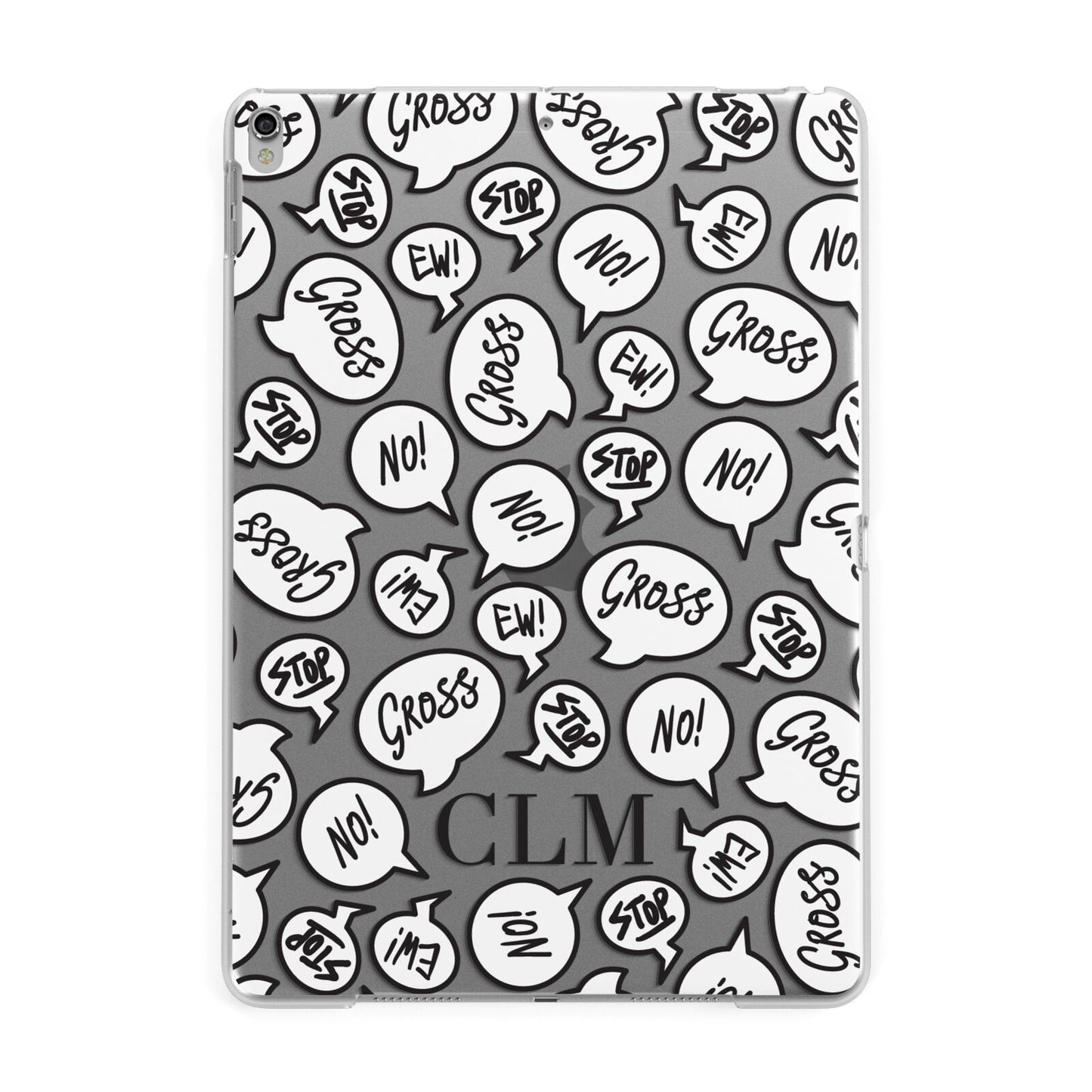 Personalised Sayings Initials Apple iPad Silver Case