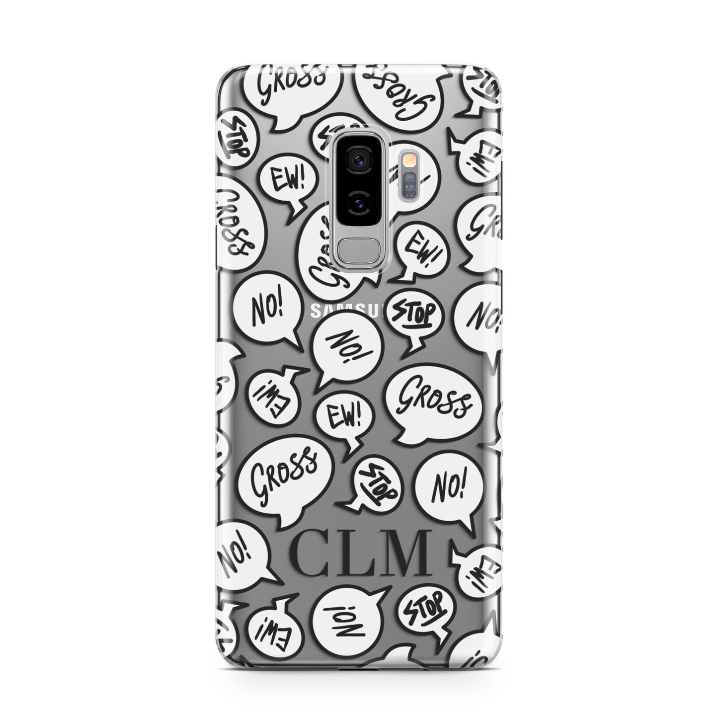 Personalised Sayings Initials Samsung Galaxy S9 Plus Case on Silver phone