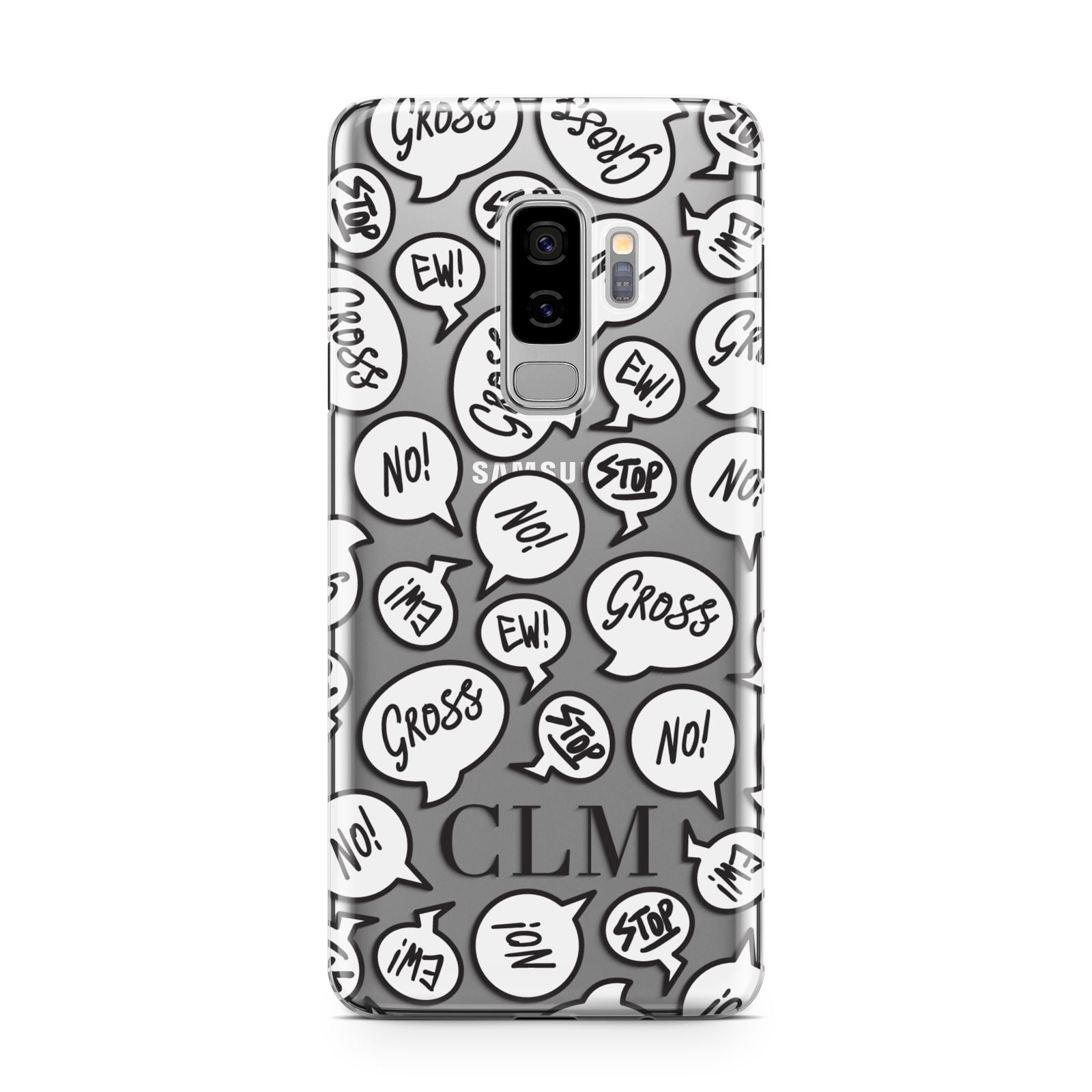 Personalised Sayings Initials Samsung Galaxy S9 Plus Case on Silver phone