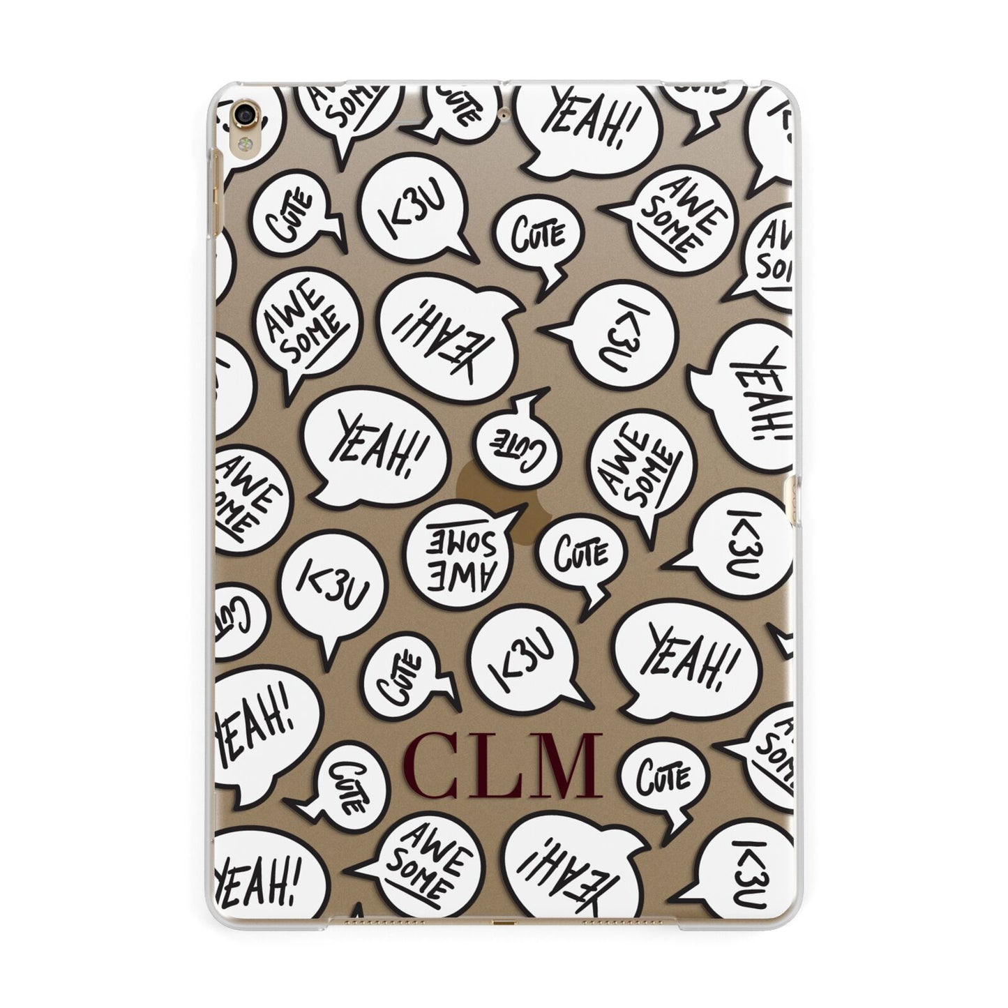 Personalised Sayings With Initials Apple iPad Gold Case