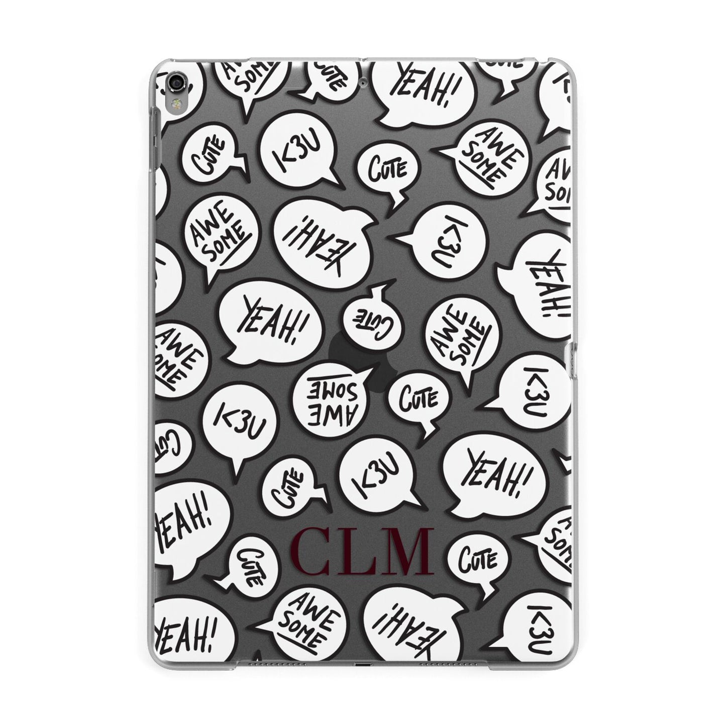 Personalised Sayings With Initials Apple iPad Grey Case