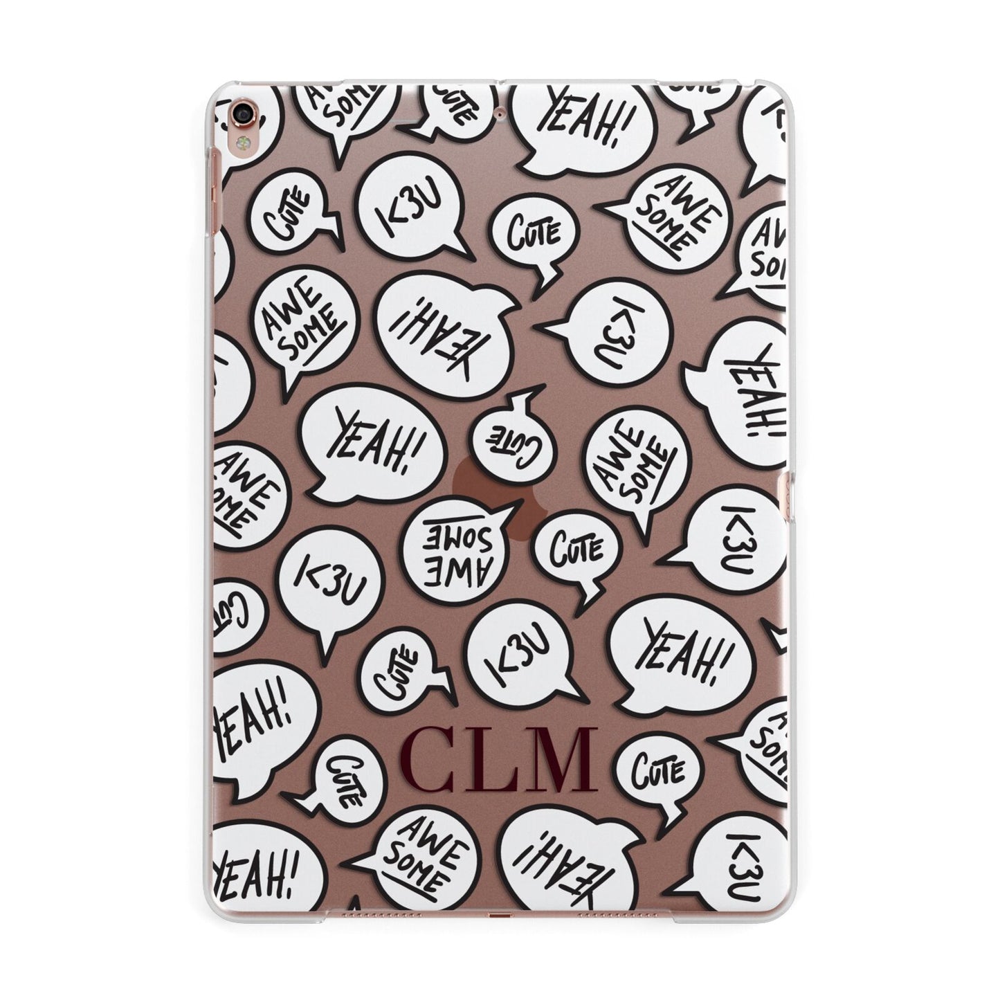 Personalised Sayings With Initials Apple iPad Rose Gold Case