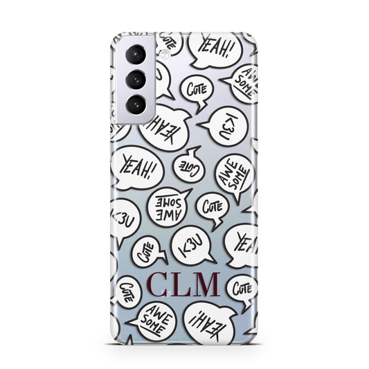 Personalised Sayings With Initials Samsung S21 Plus Phone Case