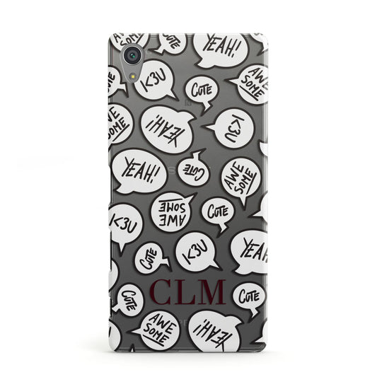 Personalised Sayings With Initials Sony Xperia Case