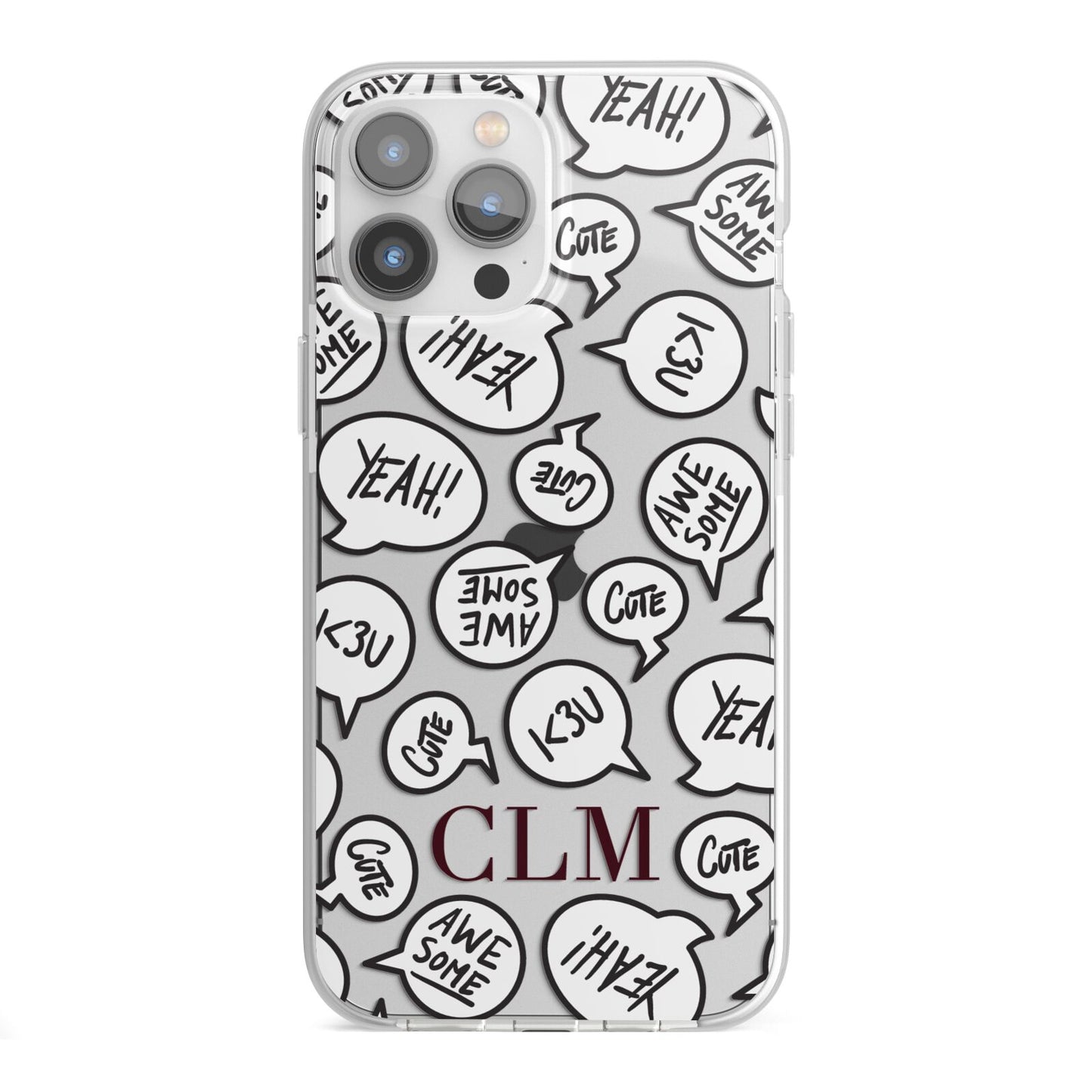 Personalised Sayings With Initials iPhone 13 Pro Max TPU Impact Case with White Edges