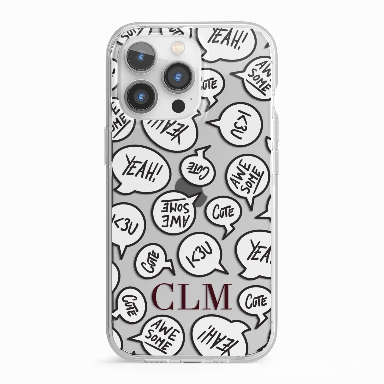 Personalised Sayings With Initials iPhone 13 Pro TPU Impact Case with White Edges