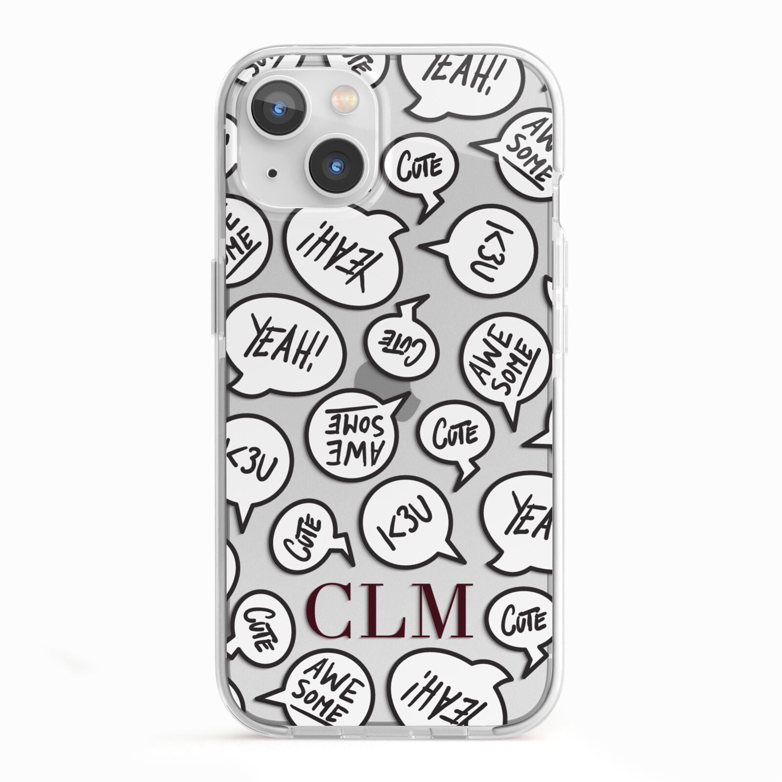 Personalised Sayings With Initials iPhone 13 TPU Impact Case with White Edges