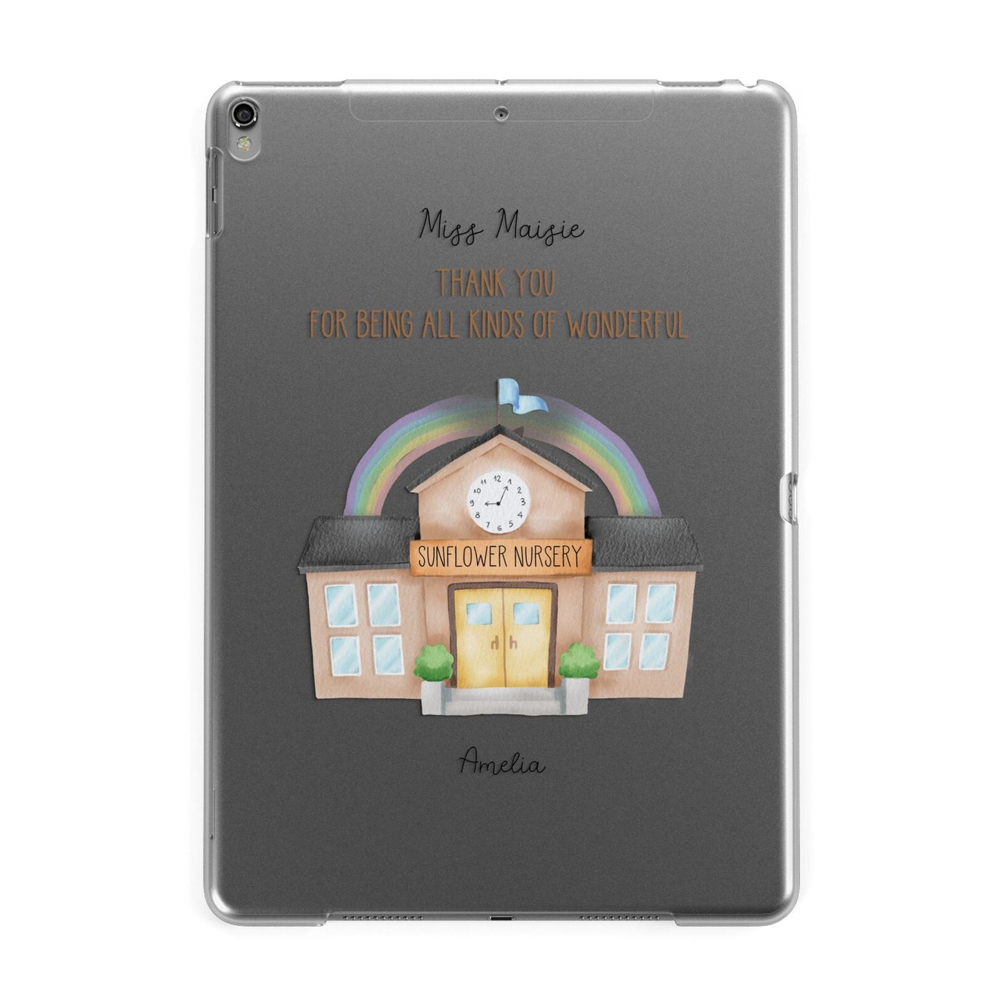 Personalised School Apple iPad Grey Case