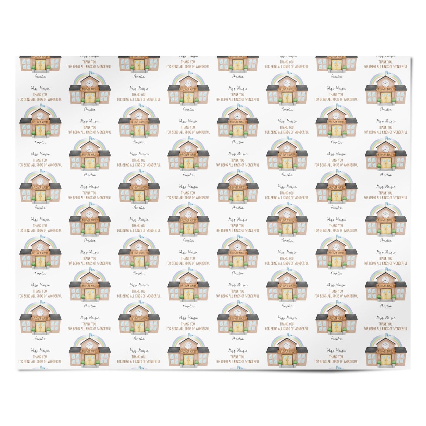 Personalised School Personalised Wrapping Paper Alternative