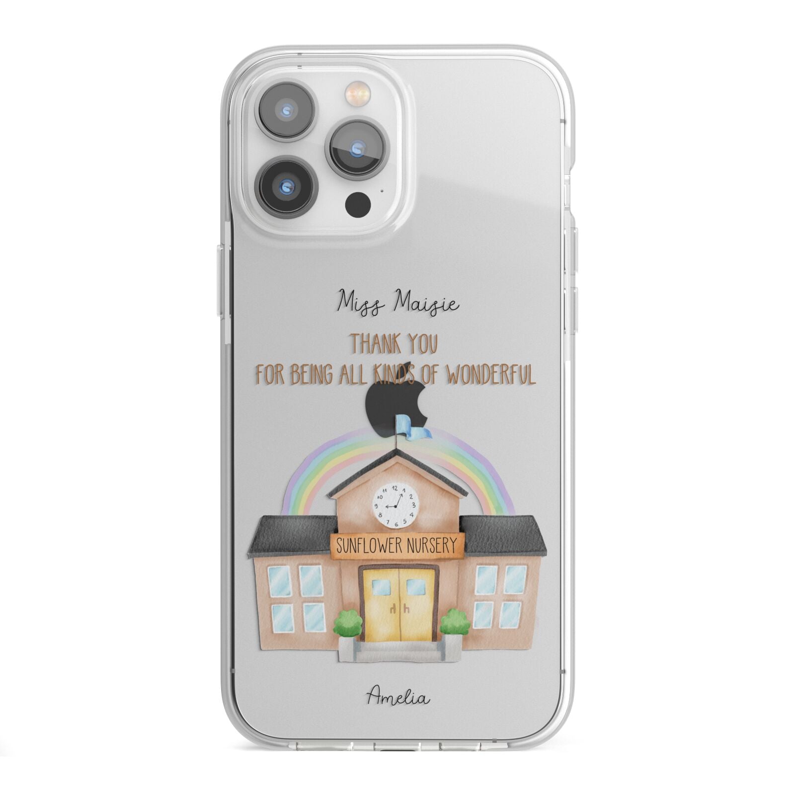 Personalised School iPhone 13 Pro Max TPU Impact Case with White Edges