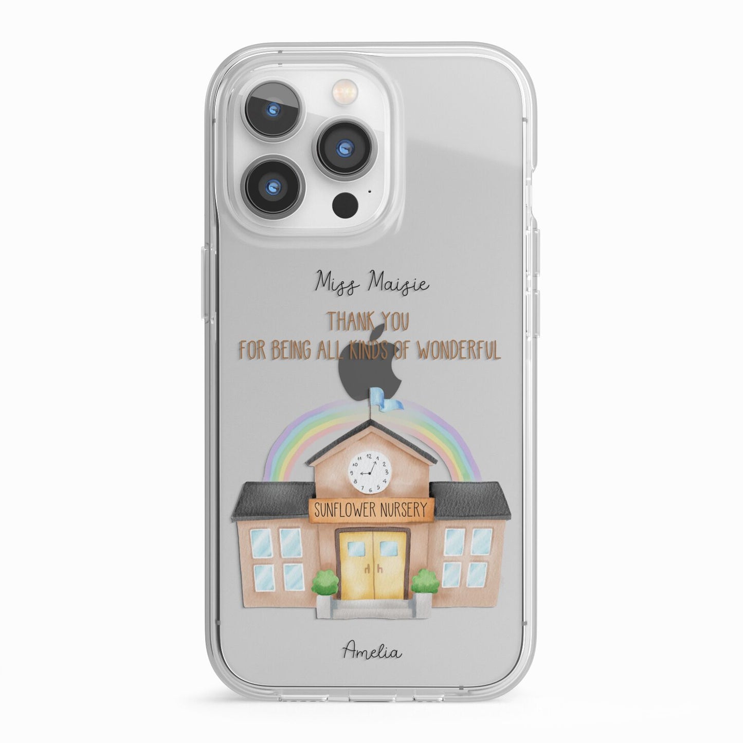 Personalised School iPhone 13 Pro TPU Impact Case with White Edges