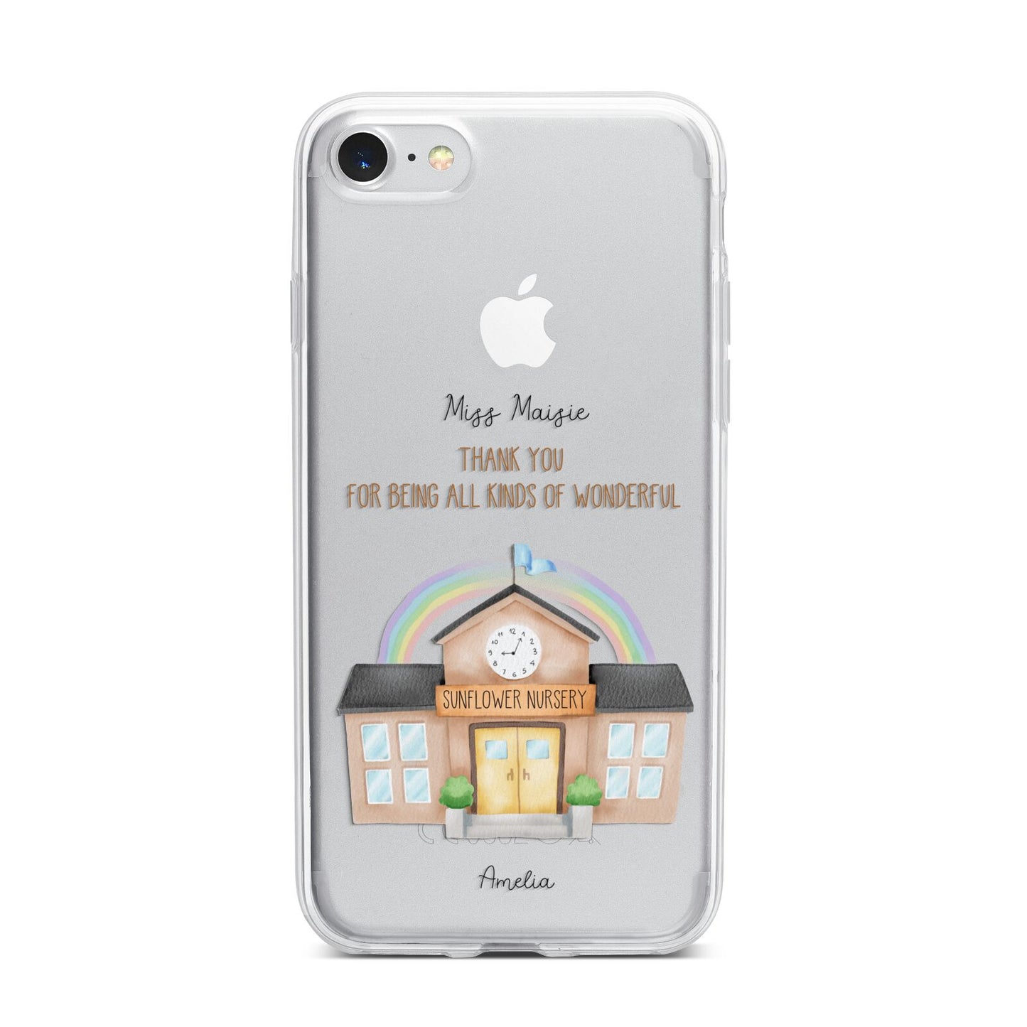 Personalised School iPhone 7 Bumper Case on Silver iPhone