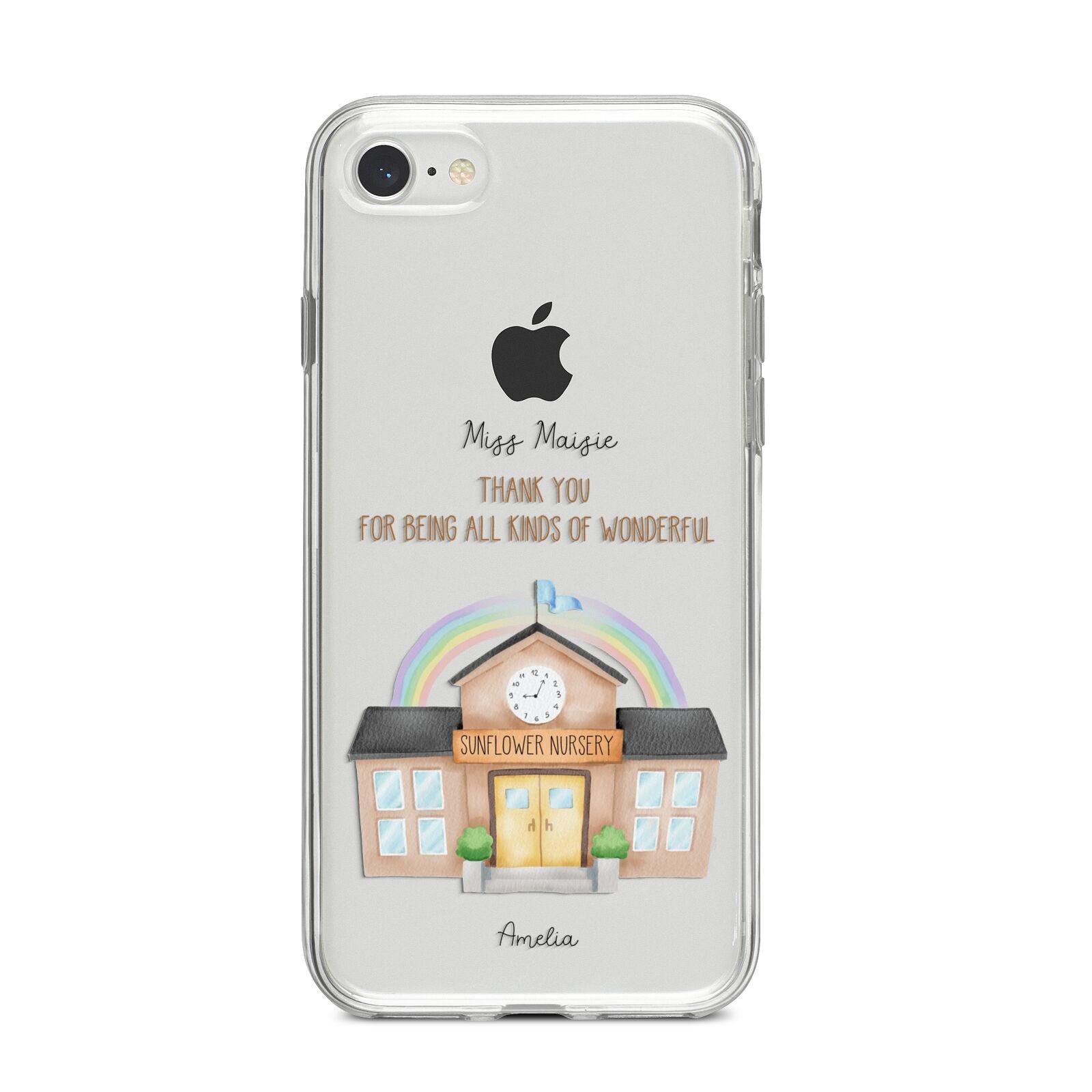 Personalised School iPhone 8 Bumper Case on Silver iPhone