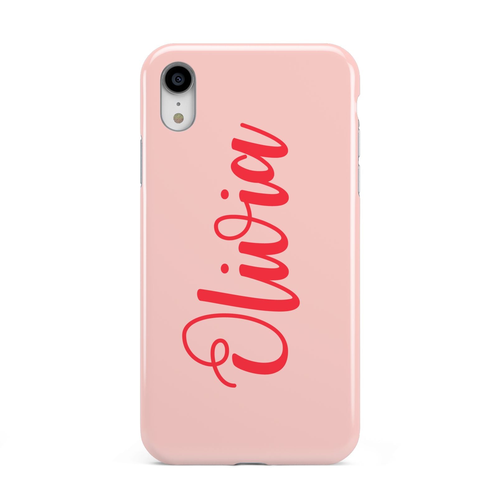 Personalised Script Name Apple iPhone XR White 3D Tough Case