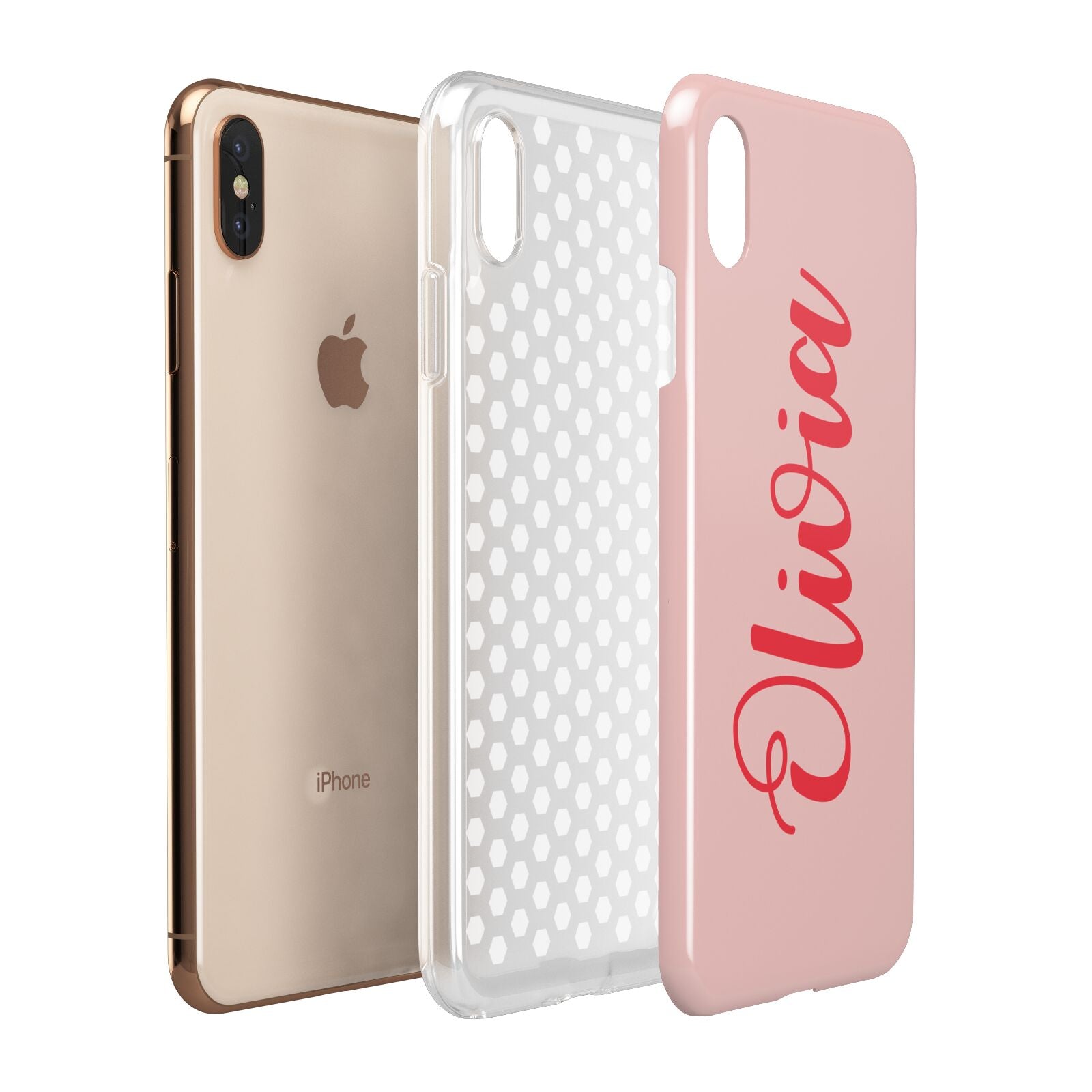 Personalised Script Name Apple iPhone Xs Max 3D Tough Case Expanded View