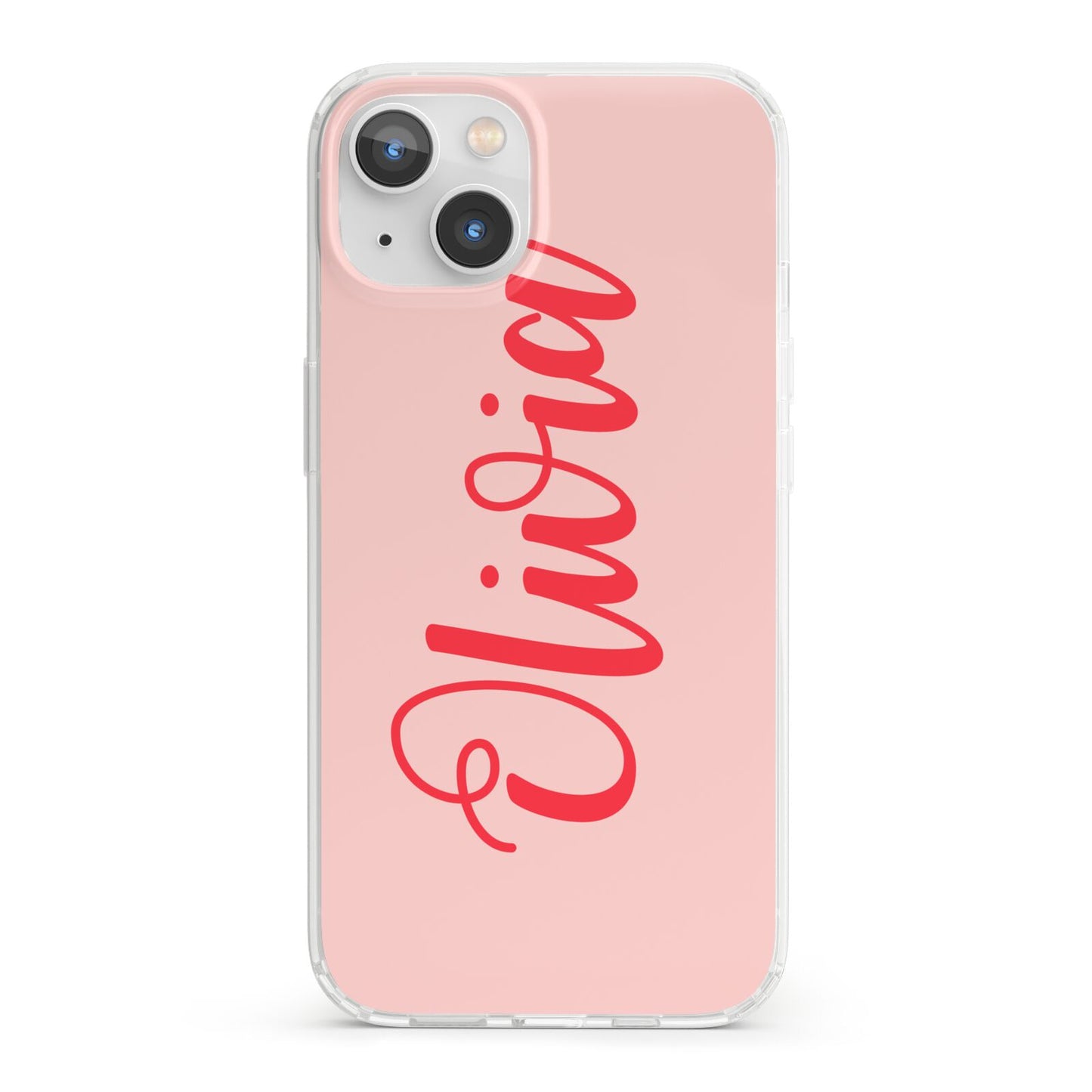 Personalised Script Name iPhone 13 Clear Bumper Case