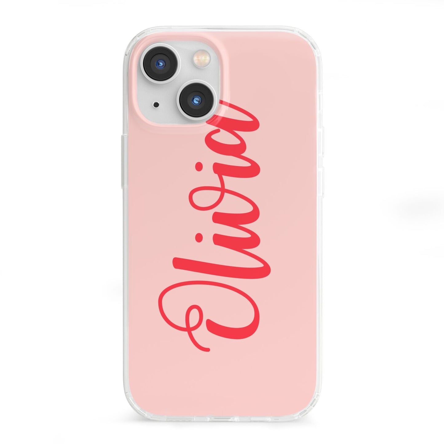 Personalised Script Name iPhone 13 Mini Clear Bumper Case