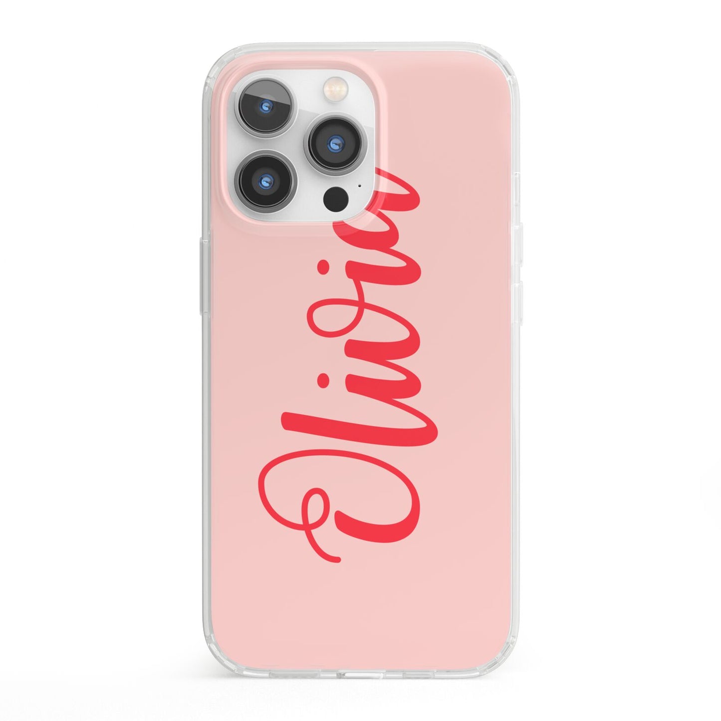 Personalised Script Name iPhone 13 Pro Clear Bumper Case