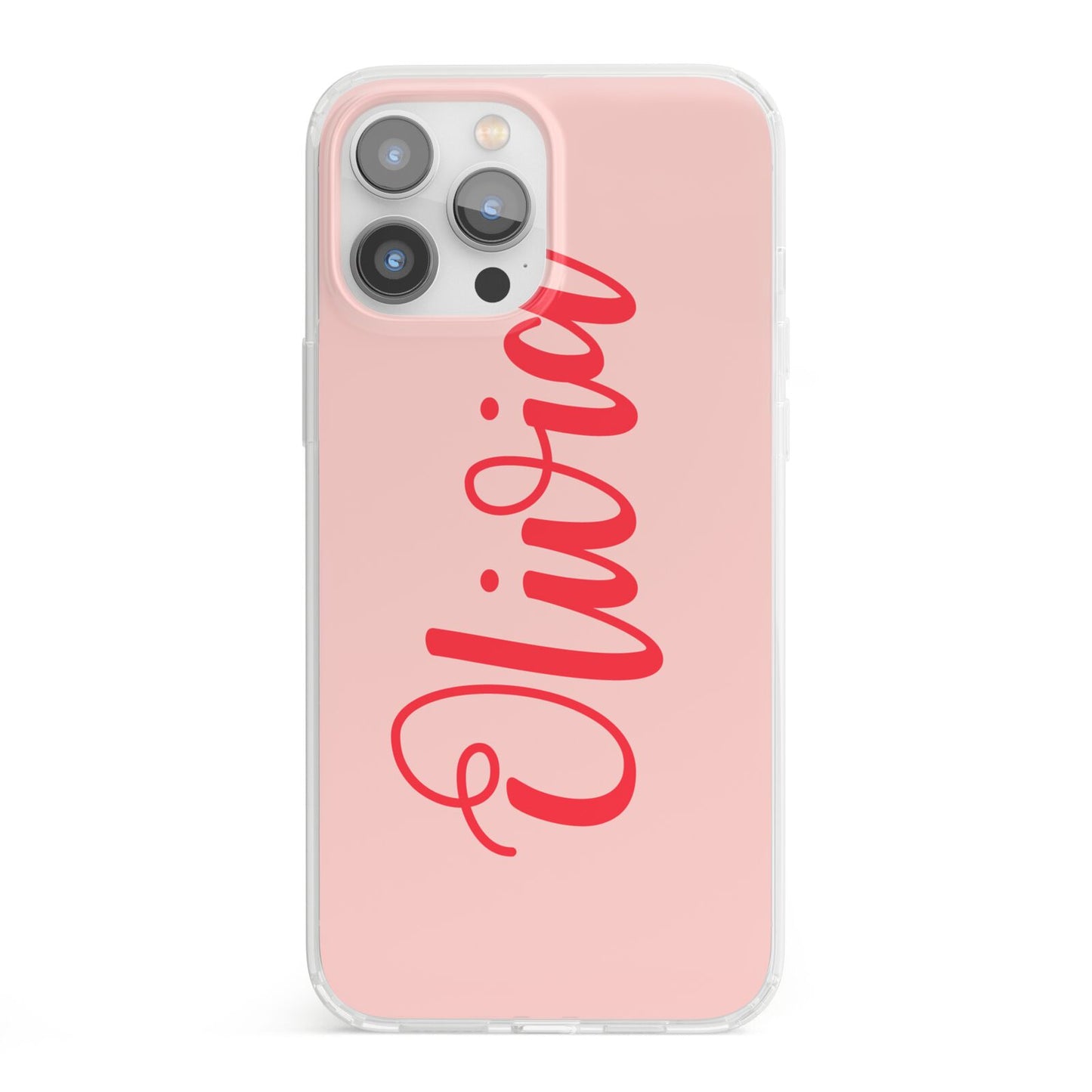 Personalised Script Name iPhone 13 Pro Max Clear Bumper Case