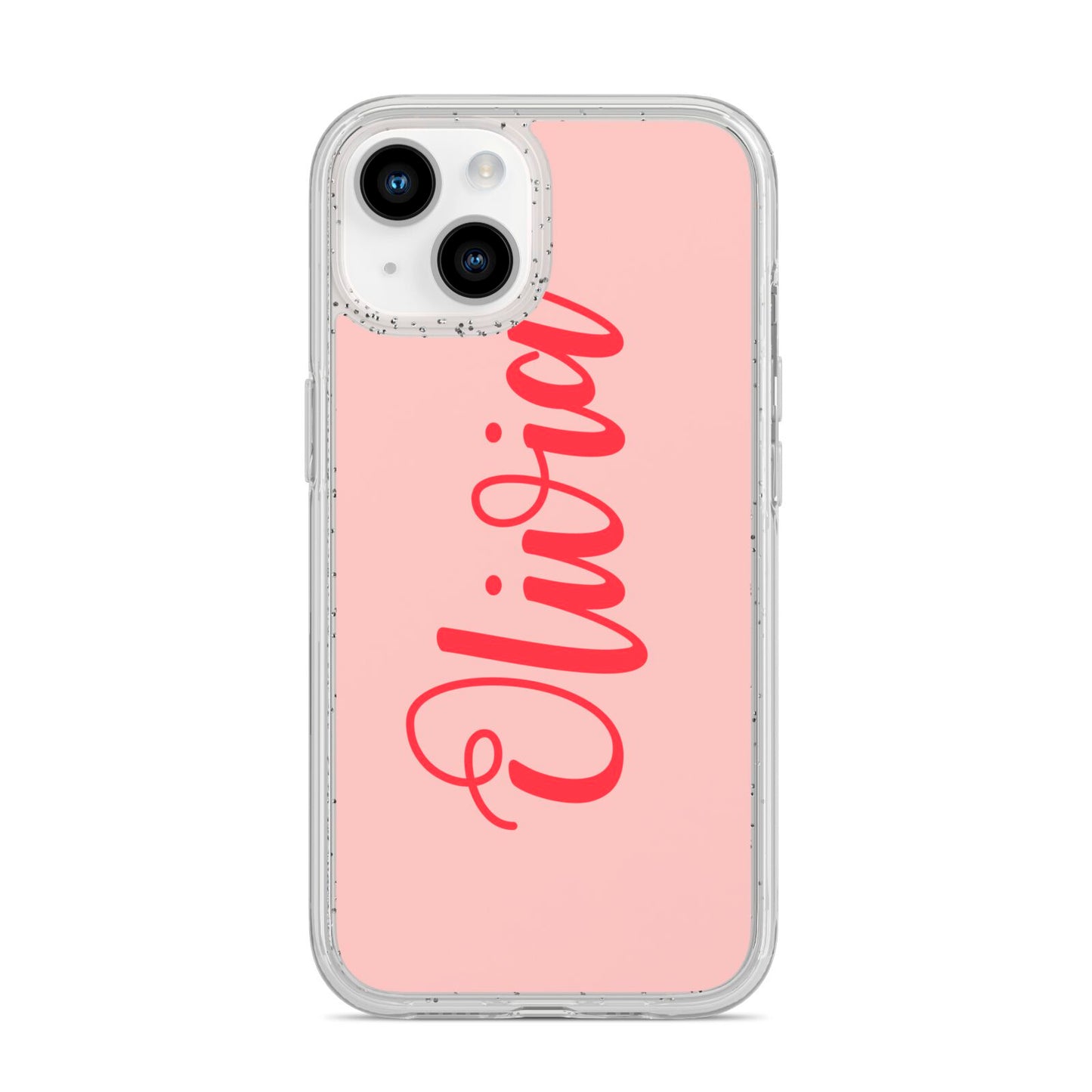 Personalised Script Name iPhone 14 Glitter Tough Case Starlight