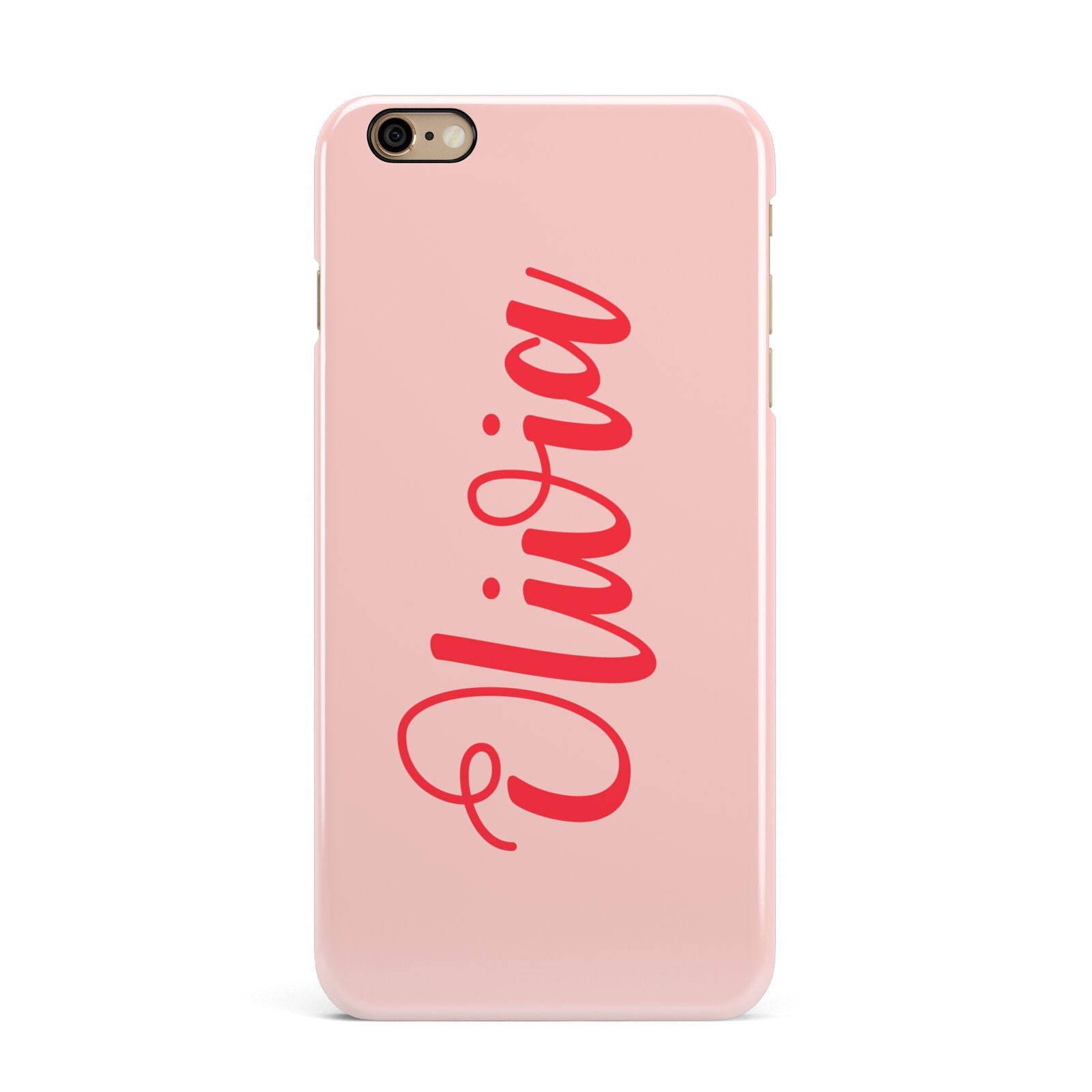 Personalised Script Name iPhone 6 Plus 3D Snap Case on Gold Phone