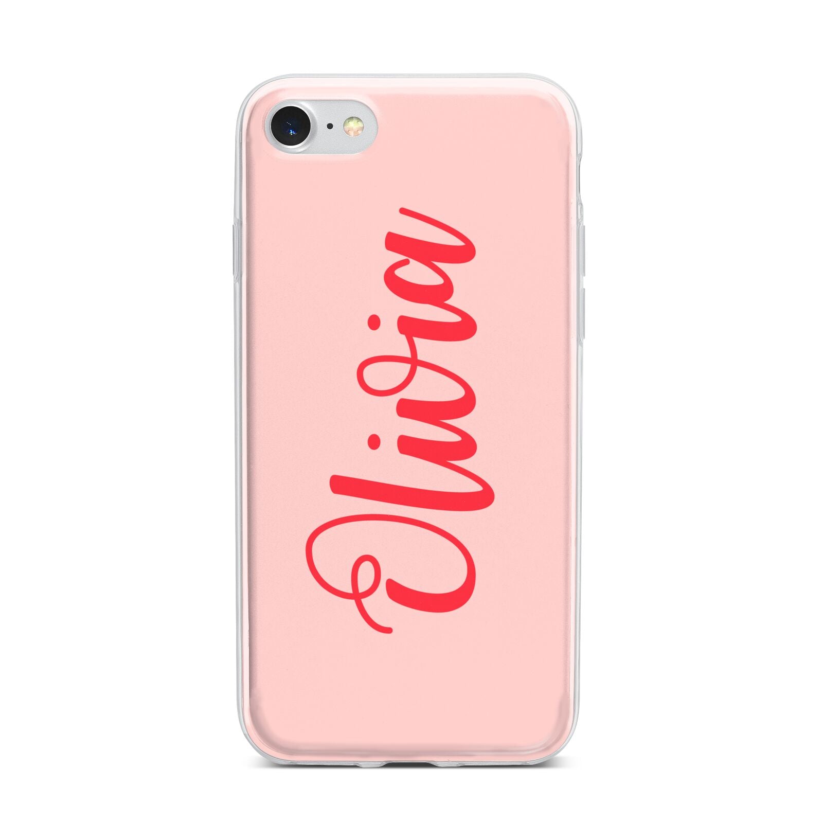 Personalised Script Name iPhone 7 Bumper Case on Silver iPhone