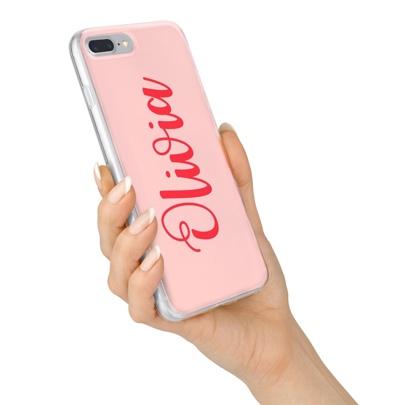 Personalised Script Name iPhone 7 Plus Bumper Case on Silver iPhone Alternative Image