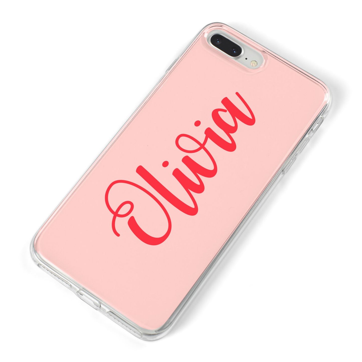 Personalised Script Name iPhone 8 Plus Bumper Case on Silver iPhone Alternative Image