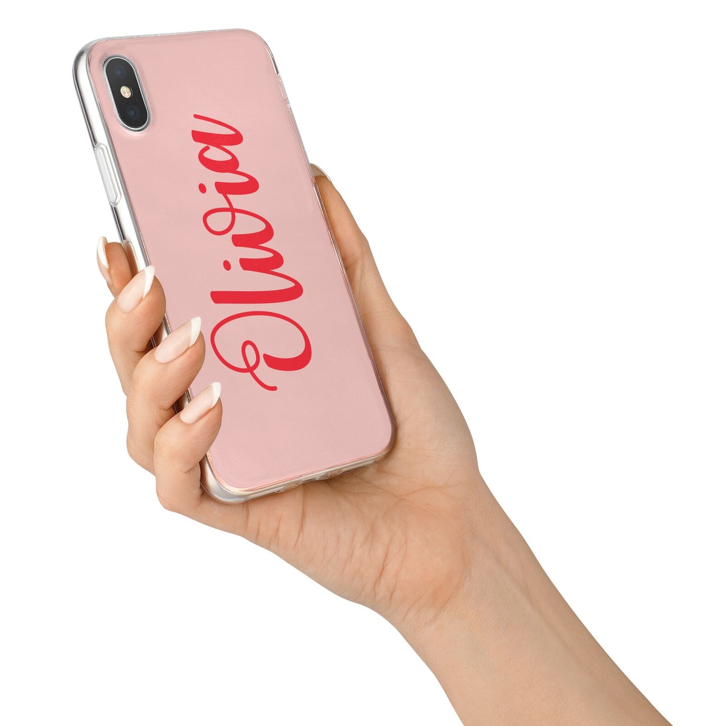 Personalised Script Name iPhone X Bumper Case on Silver iPhone Alternative Image 2