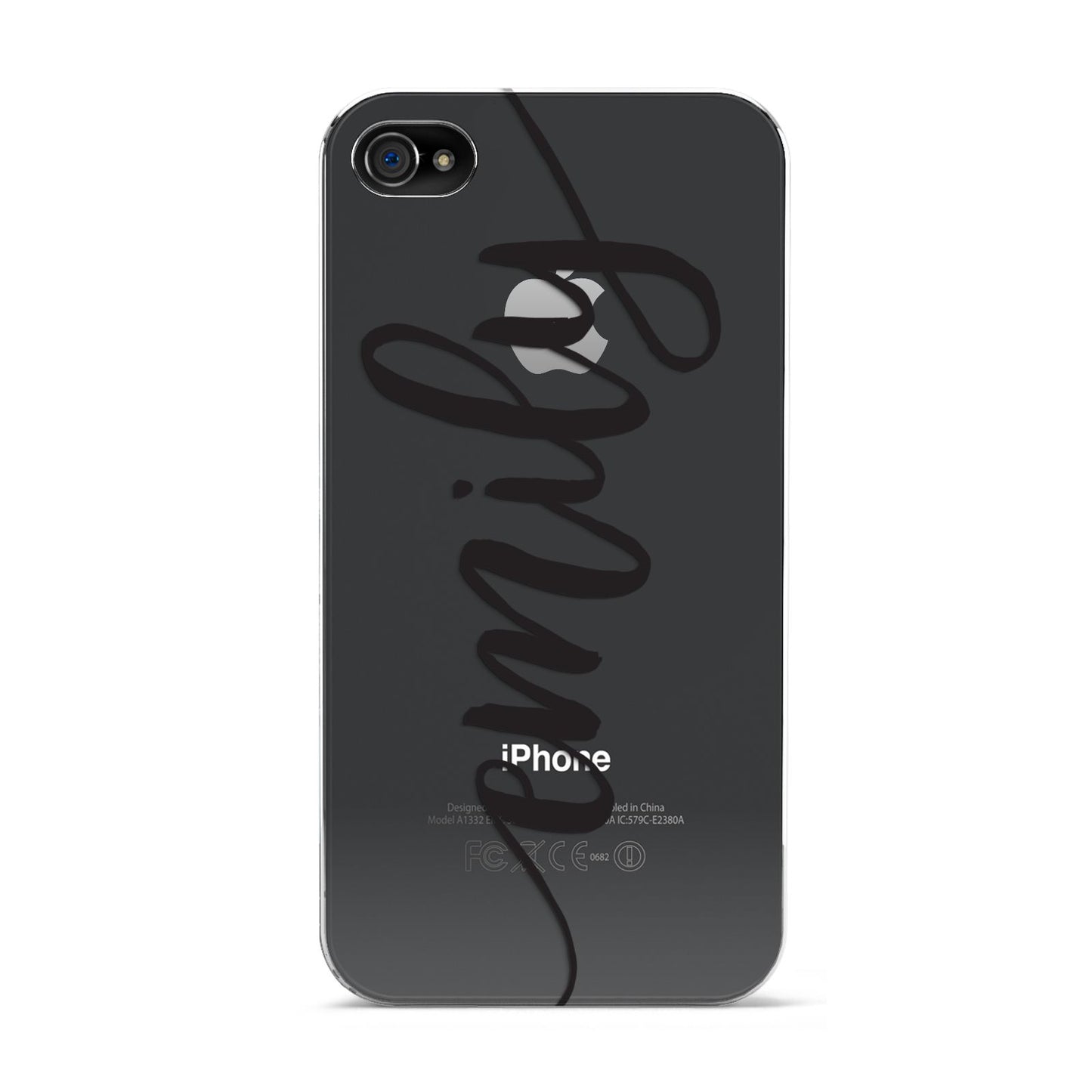 Personalised Scroll Side Handwritten Name Clear Apple iPhone 4s Case