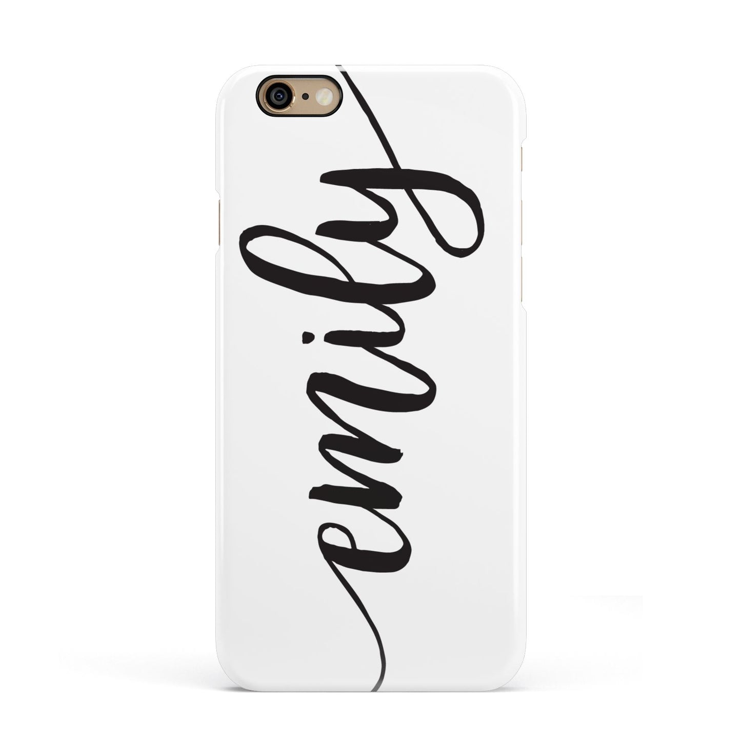 Personalised Scroll Side Handwritten Name Clear Apple iPhone 6 3D Snap Case