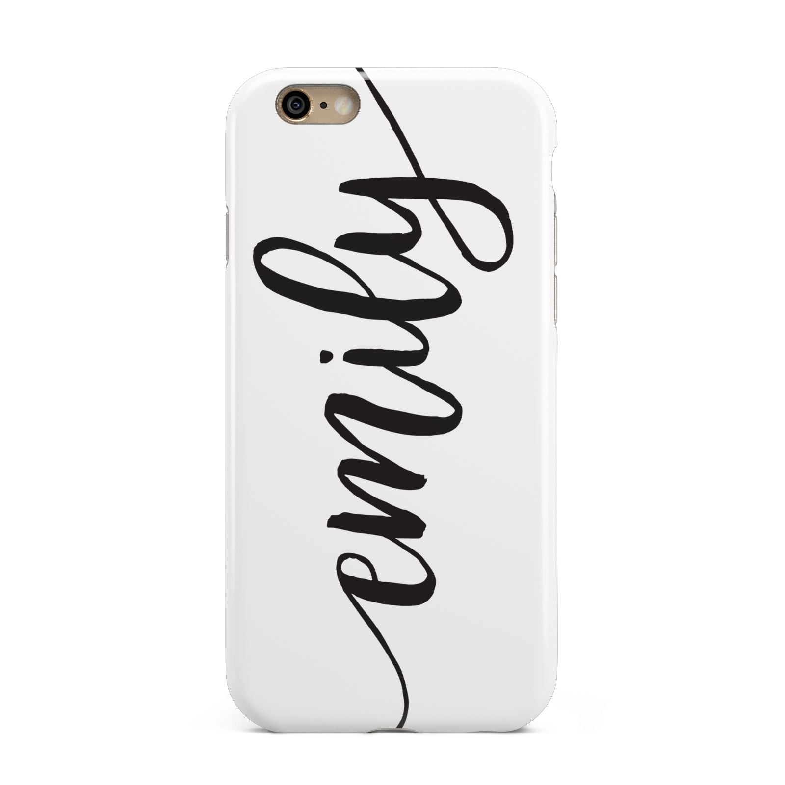 Personalised Scroll Side Handwritten Name Clear Apple iPhone 6 3D Tough Case