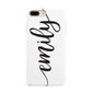 Personalised Scroll Side Handwritten Name Clear Apple iPhone 7 8 Plus 3D Tough Case