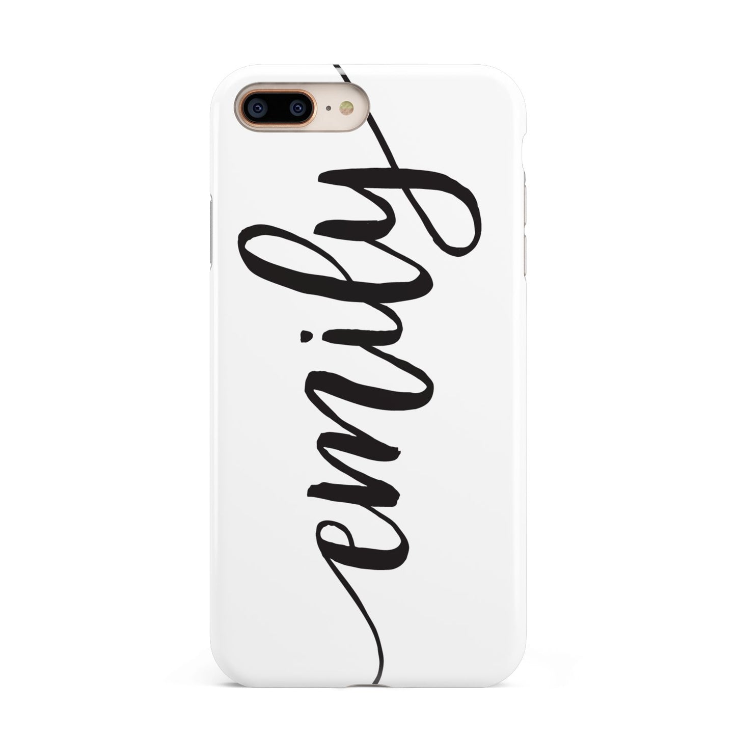 Personalised Scroll Side Handwritten Name Clear Apple iPhone 7 8 Plus 3D Tough Case