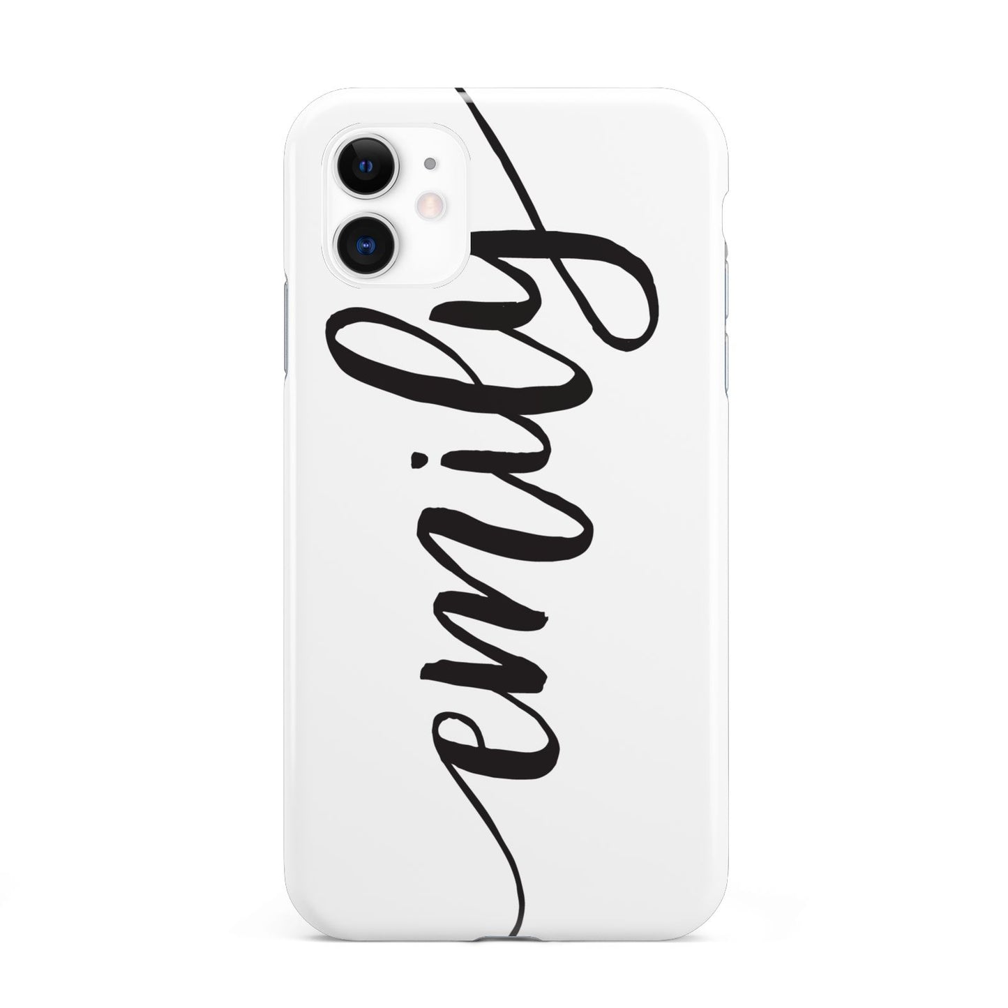 Personalised Scroll Side Handwritten Name Clear iPhone 11 3D Tough Case